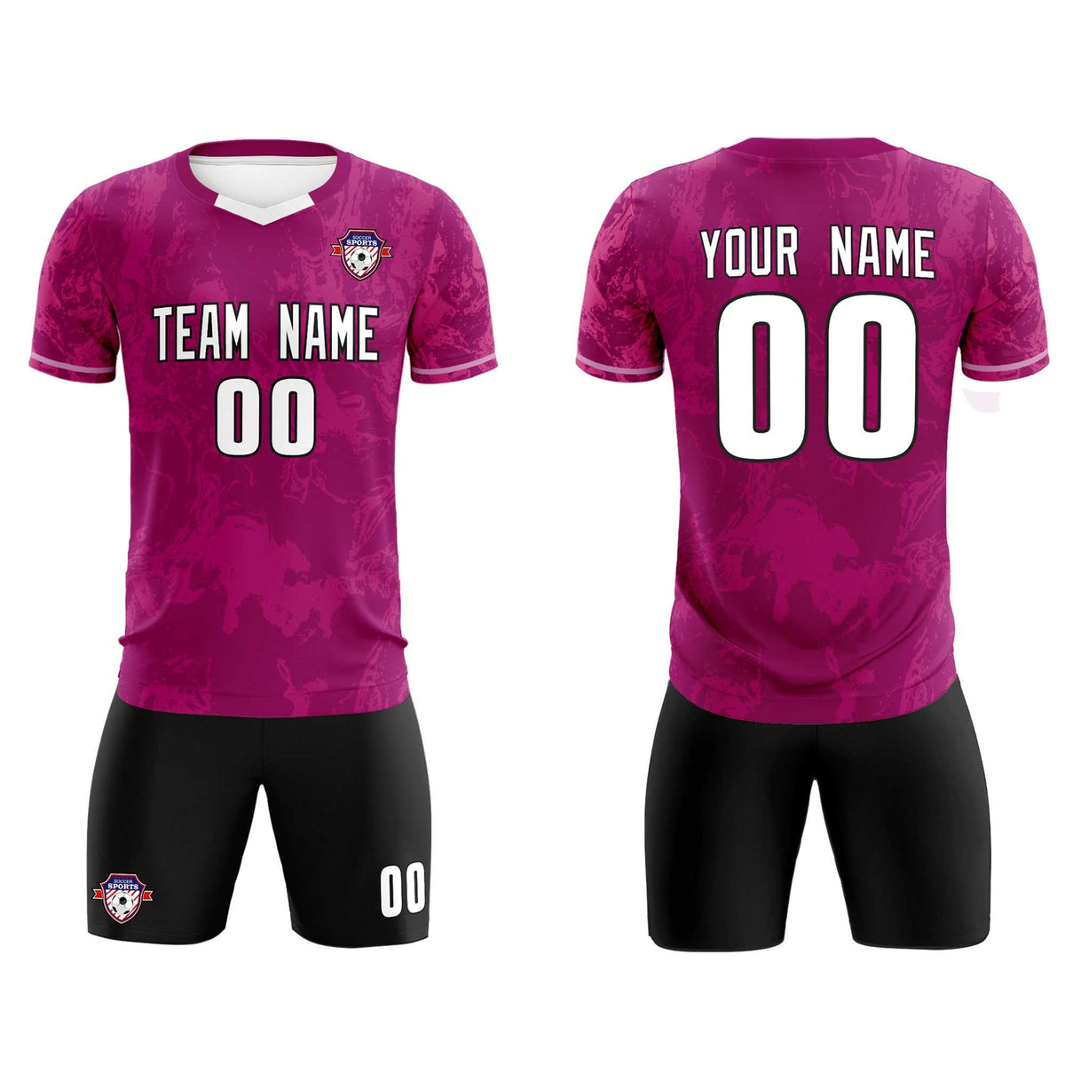 Custom Red Classic Graffiti Pattern Sportswear Soccer Tops/Sets Jersey
