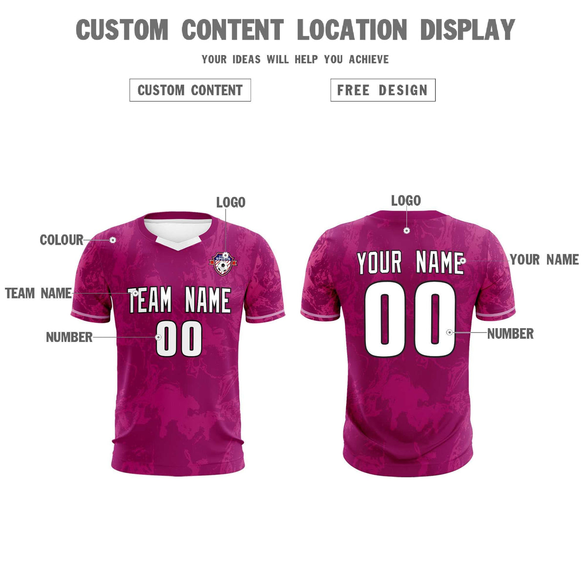 Custom Red Classic Graffiti Pattern Sportswear Soccer Tops/Sets Jersey