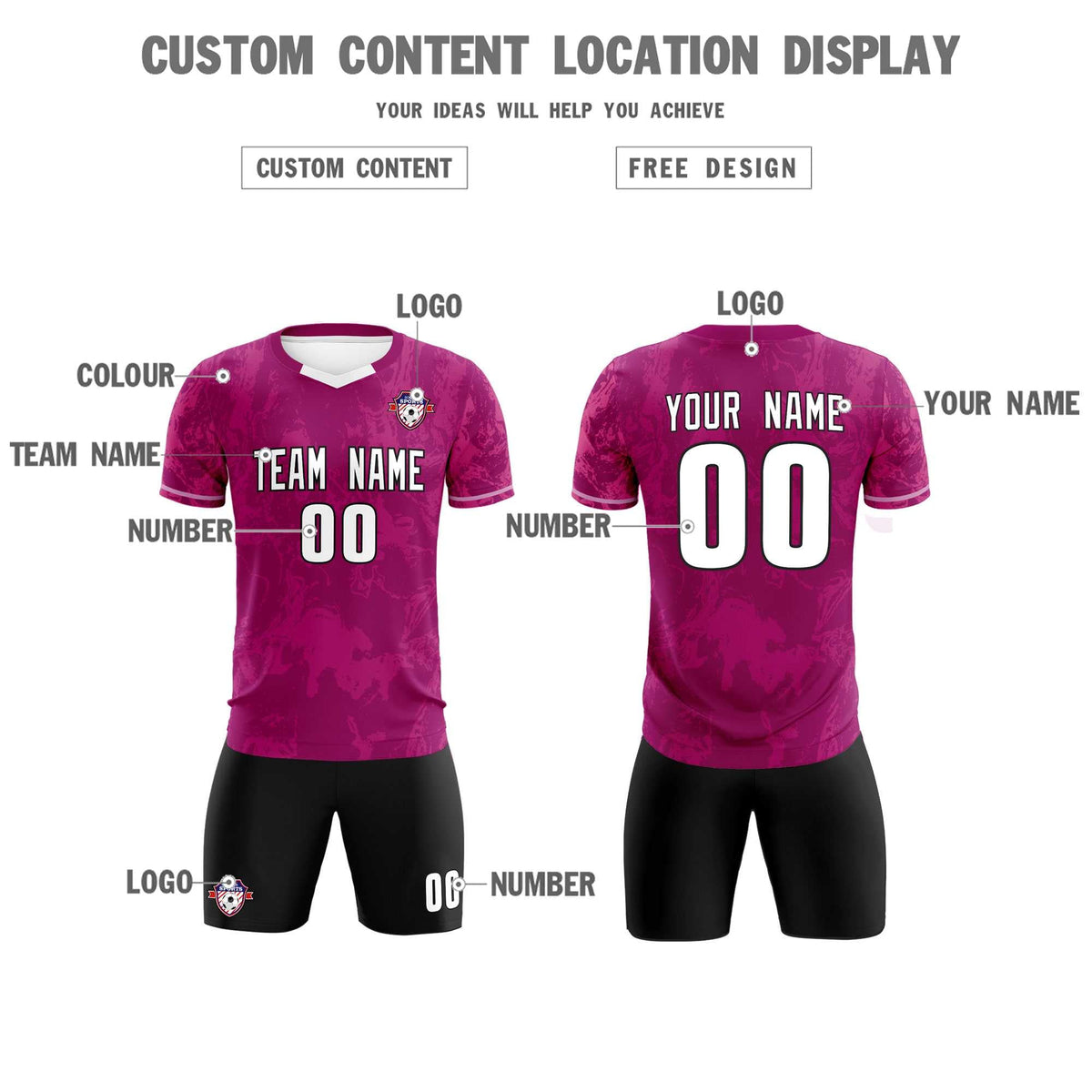 Custom Red Classic Graffiti Pattern Sportswear Soccer Tops/Sets Jersey