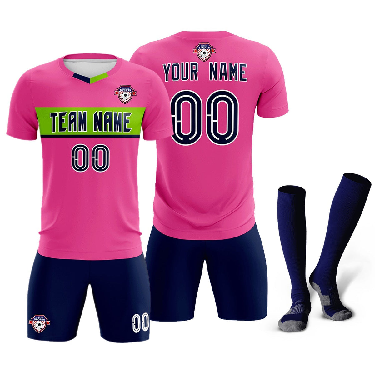 Custom Pink Classic Sports kit Football Shirt Jersey