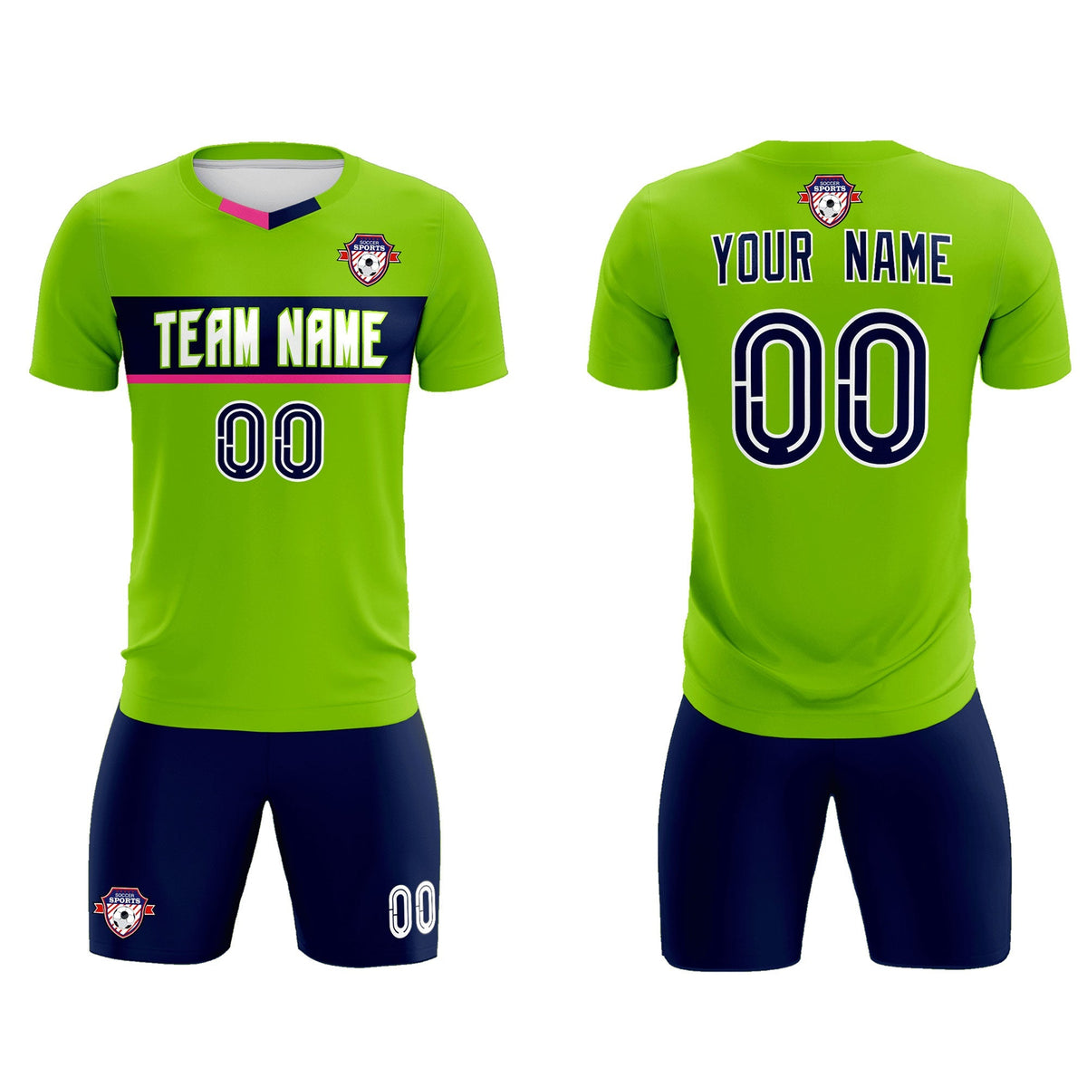 Custom Neon Green Classic Sports kit Football Shirt Jersey