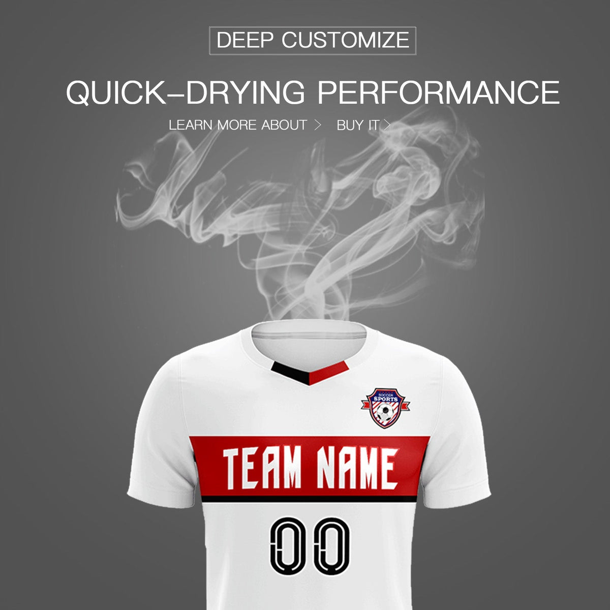 Custom White Classic Sports Sets Soccer Shirt Jersey