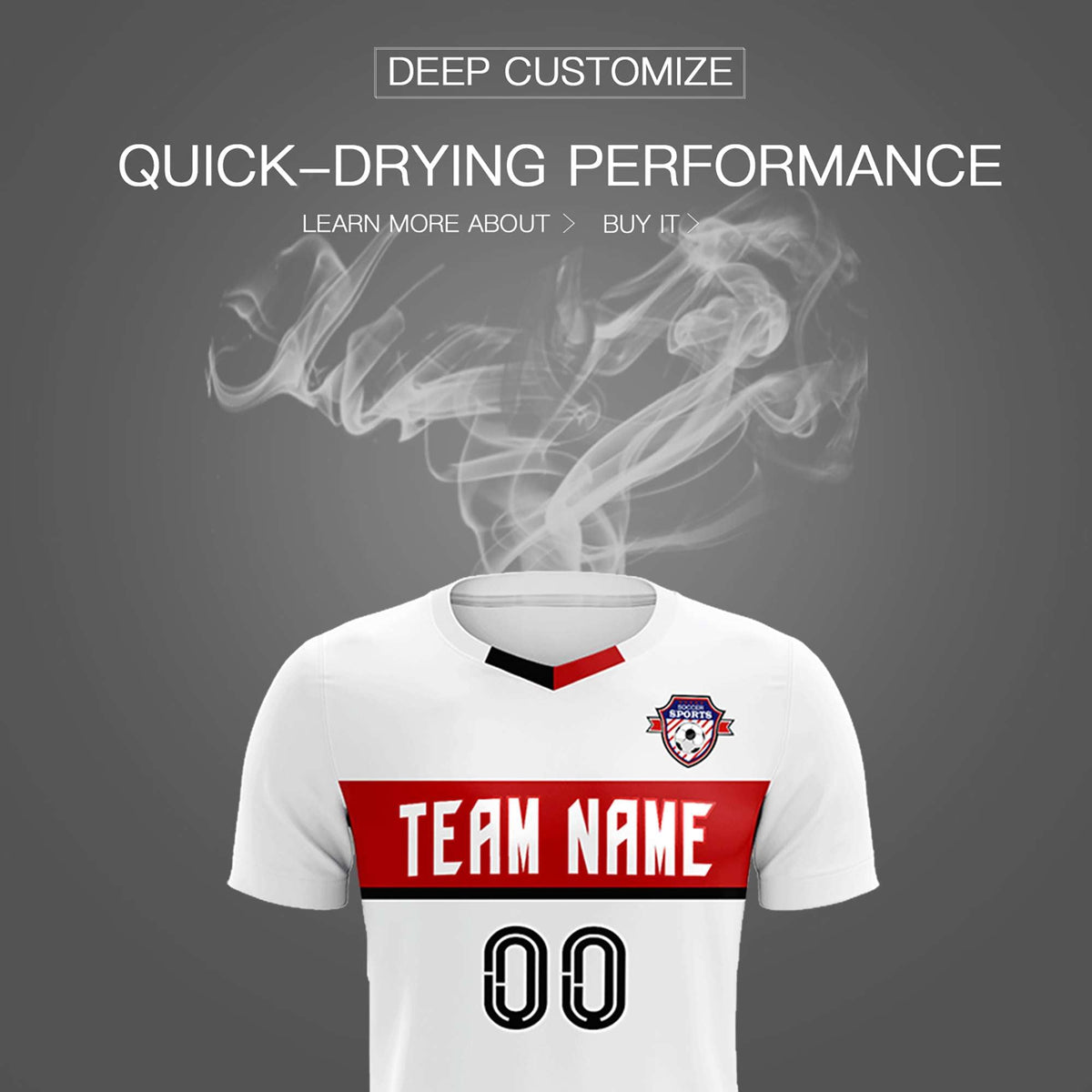 Custom White Classic Sports Sets Soccer Shirt Jersey