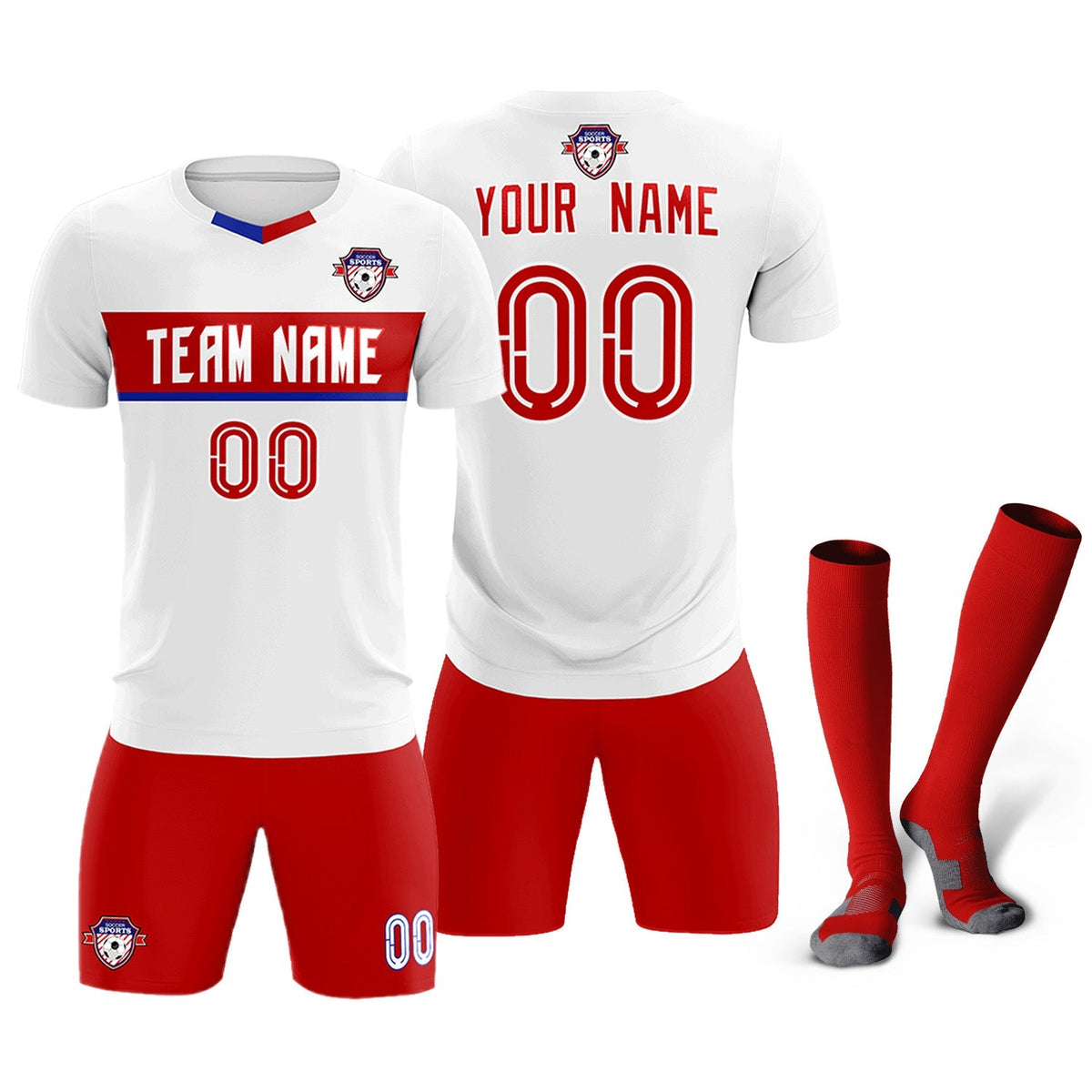 Custom White Classic Sports kit Football Shirt Jersey