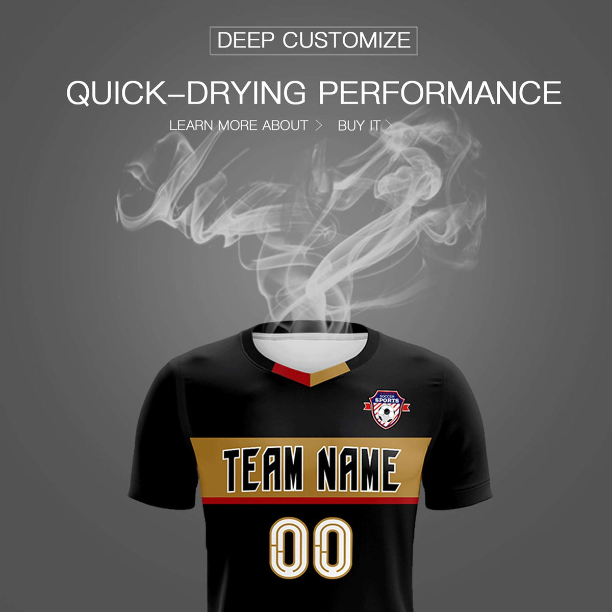 Custom Black Classic Sports Sets Soccer Shirt Jersey