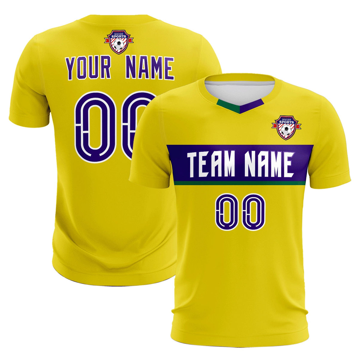 Custom Gold Classic Sports kit Football Shirt Jersey