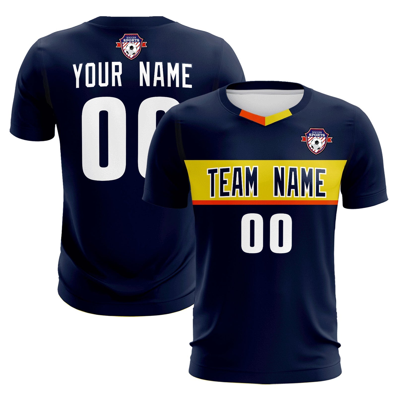 Custom Navy Classic Sports kit Football Shirt Jersey