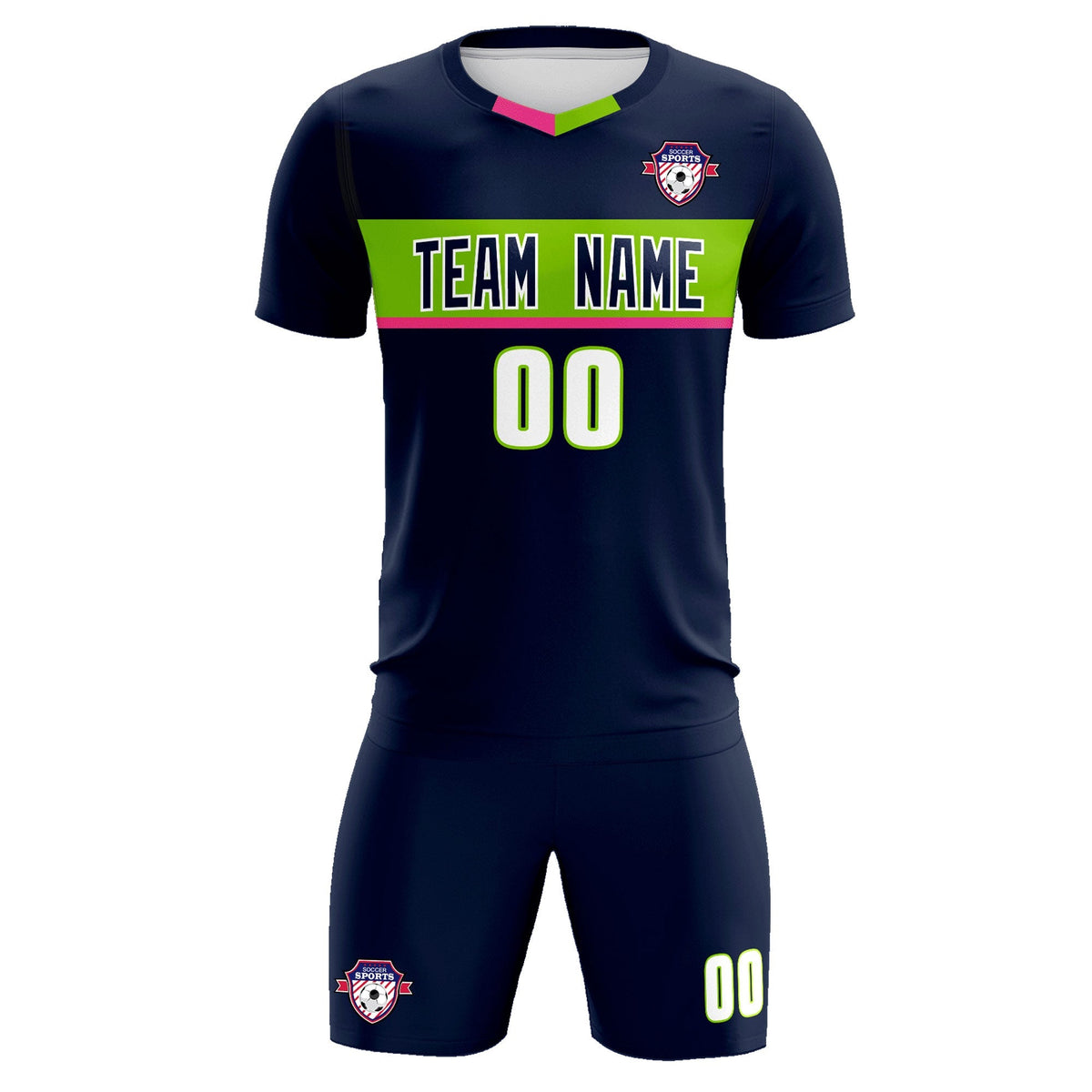 Custom Navy Classic Sports kit Football Shirt Jersey