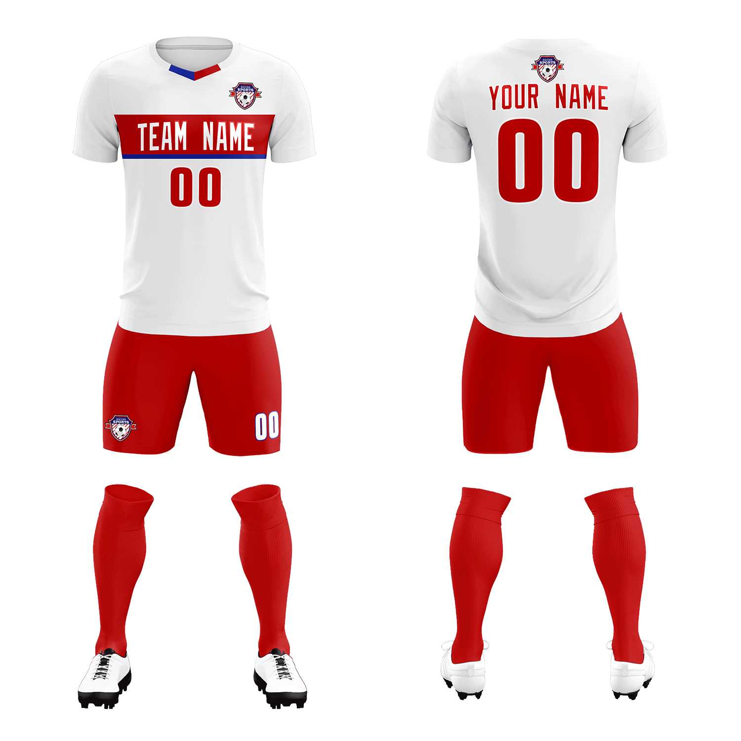 Custom White Classic Sports kit Football Shirt Jersey