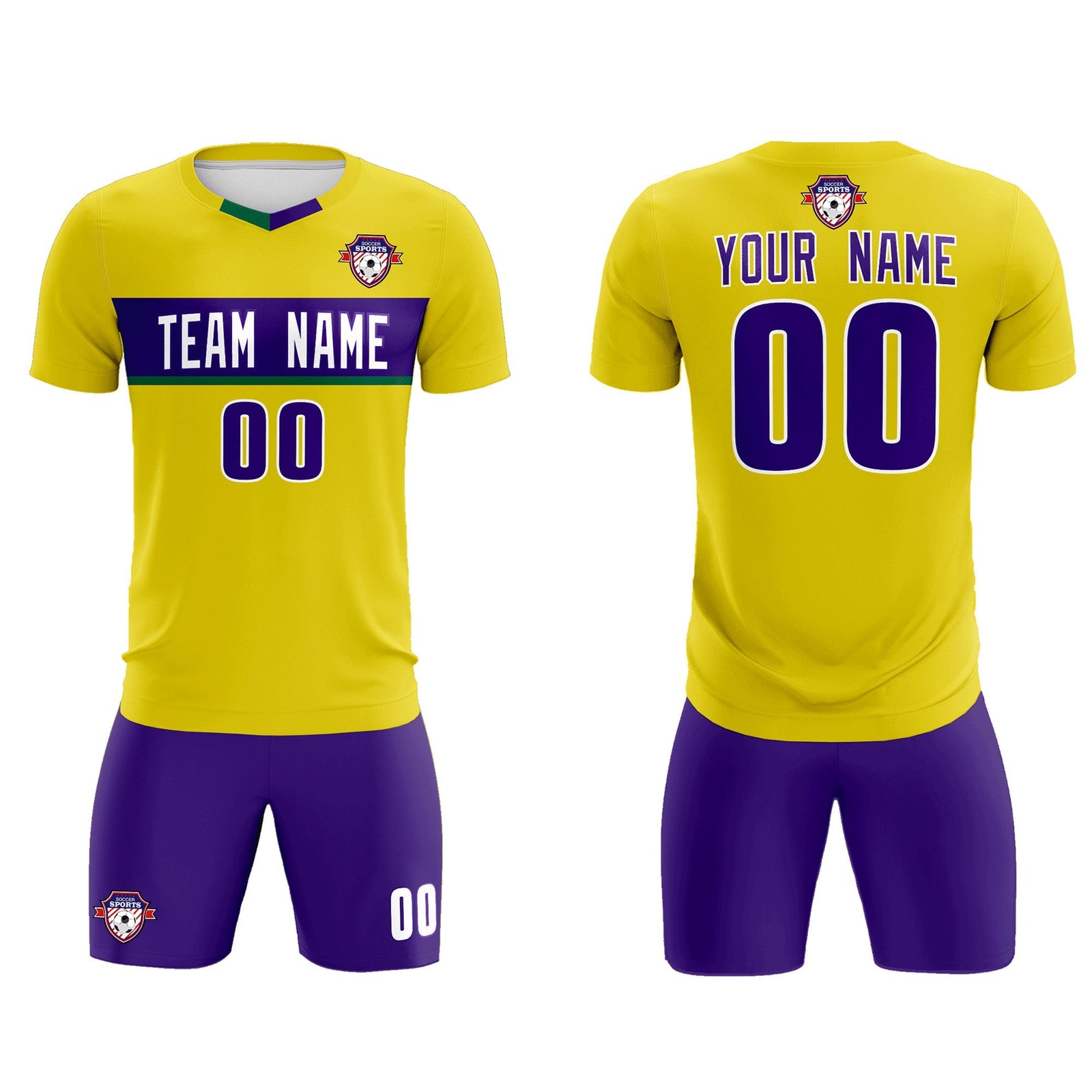 Custom Gold Classic Sports kit Football Shirt Jersey