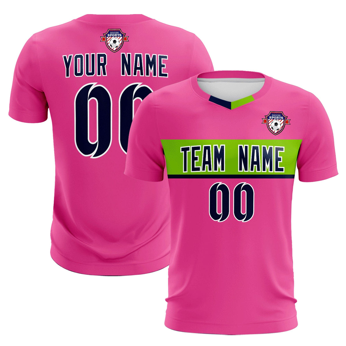 Custom Pink Classic Sports kit Football Shirt Jersey