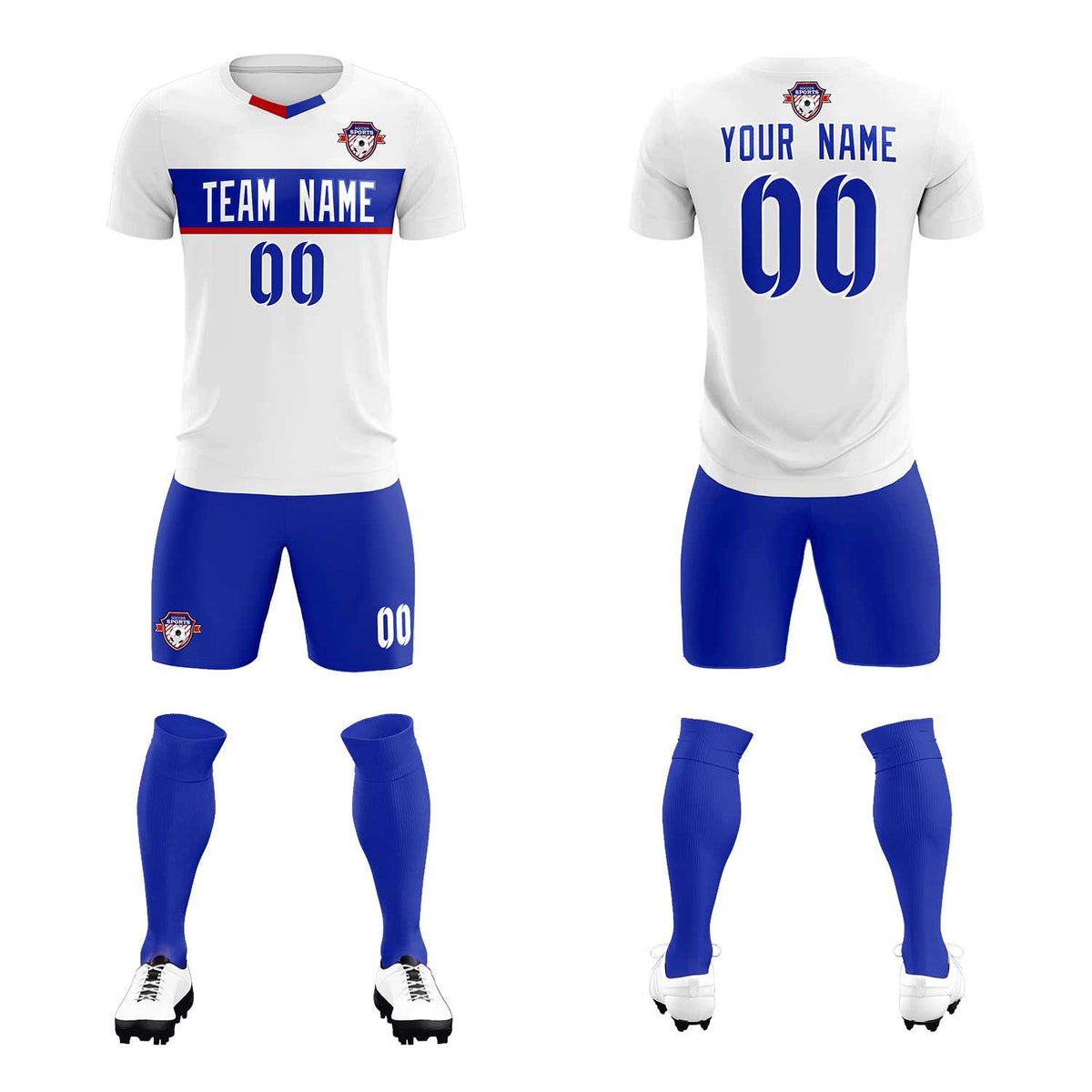 Custom White Classic Sports kit Football Shirt Jersey