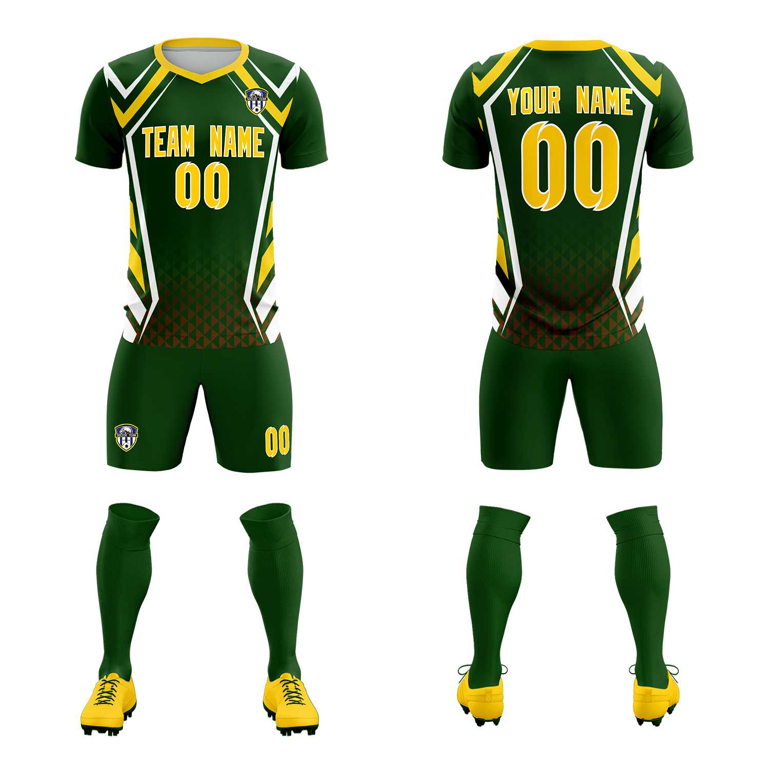 Custom Midnight Green Abstract Breathable Soccer Tops/Sets Jersey