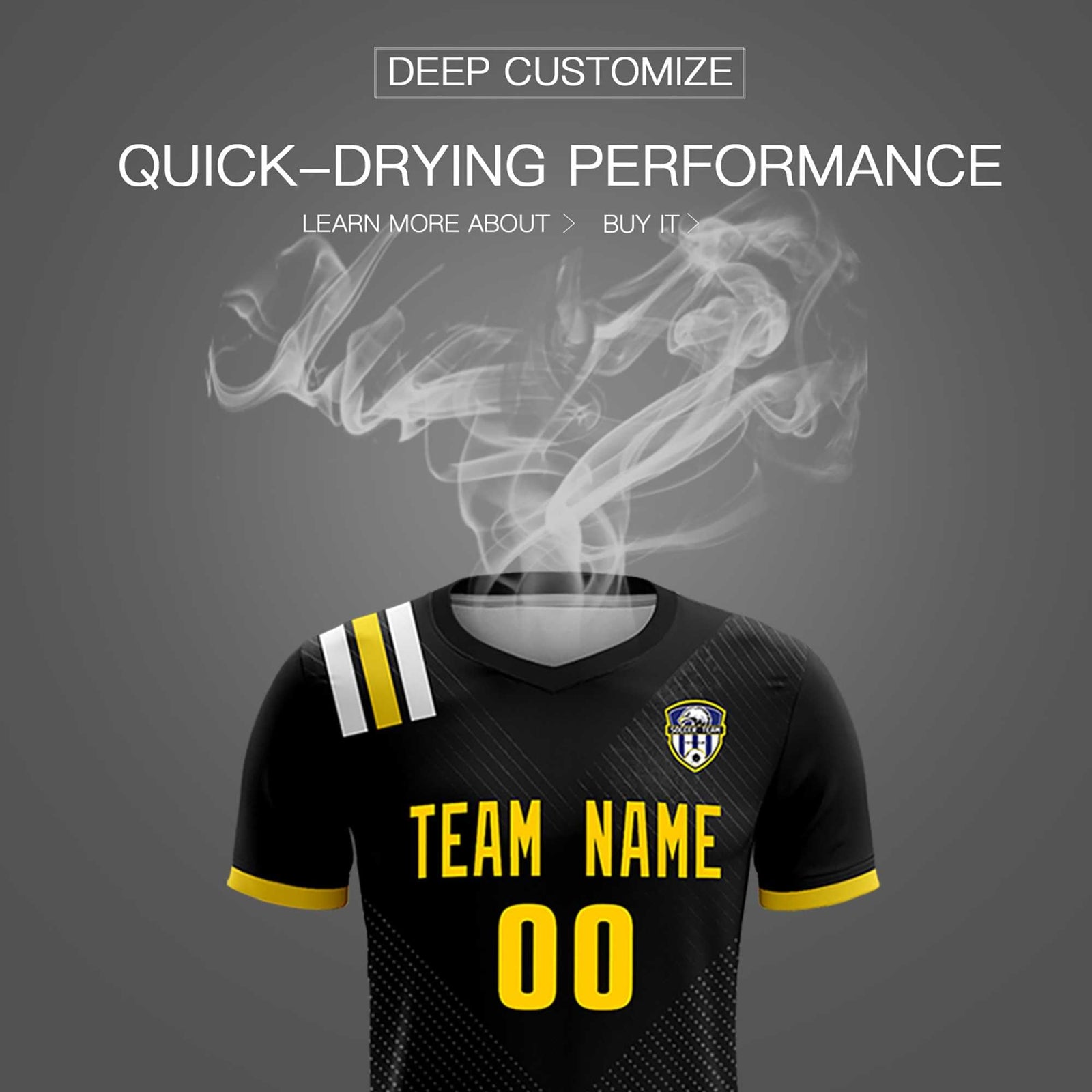 Custom Black Striped Sportswear Soccer Tops/Sets Jersey For Adults