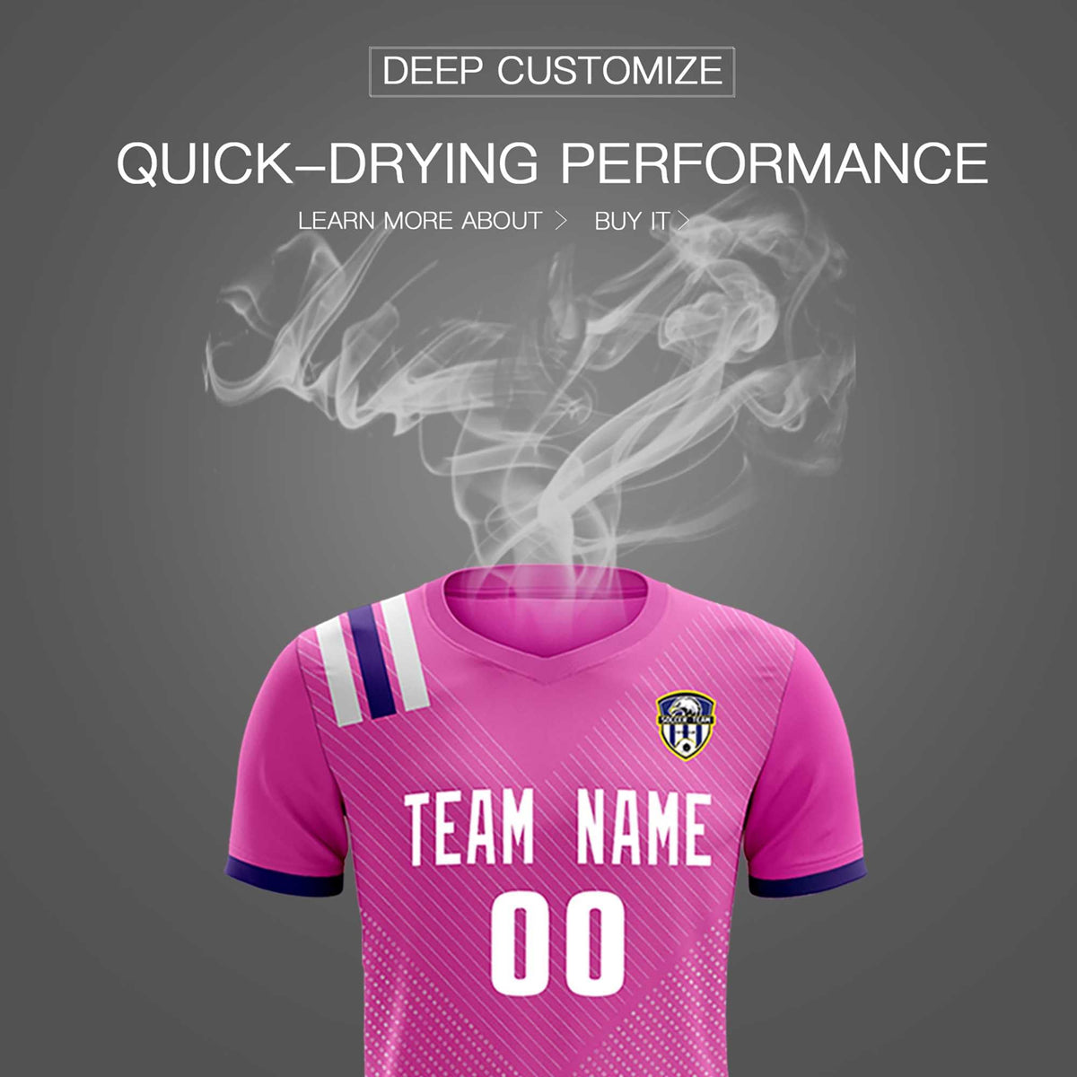 Custom Light Red Striped Sportswear Soccer Tops/Sets Jersey For Adults