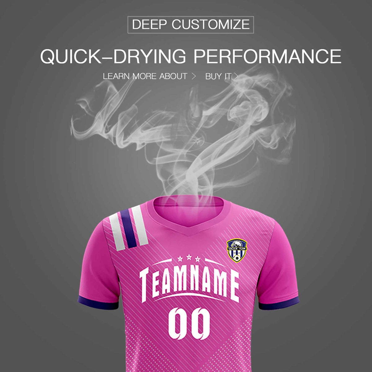 Custom Light Red Striped Sportswear Soccer Tops/Sets Jersey For Adults