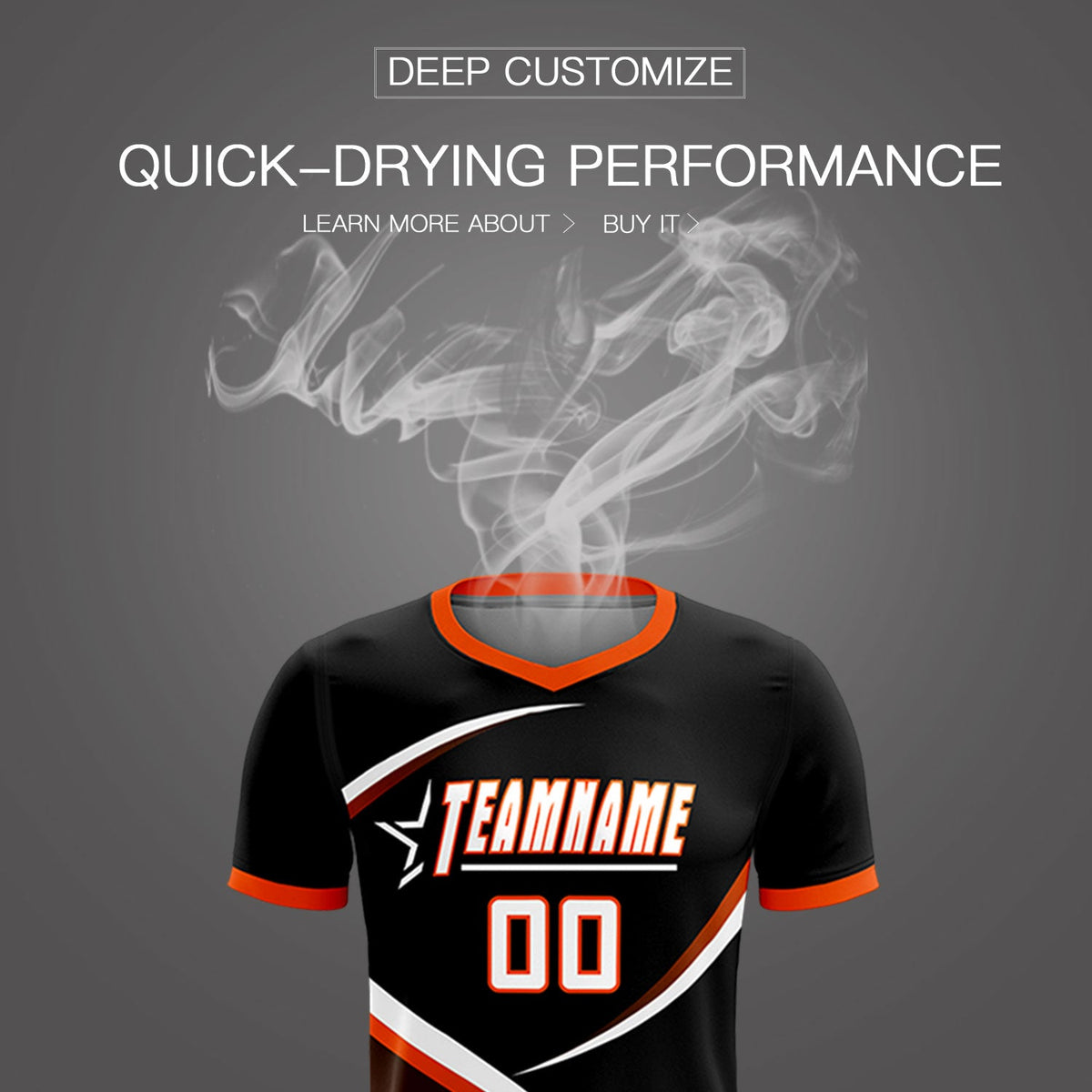 Custom Black Orange Color Block Training Uniform For Men Soccer Sets Jersey