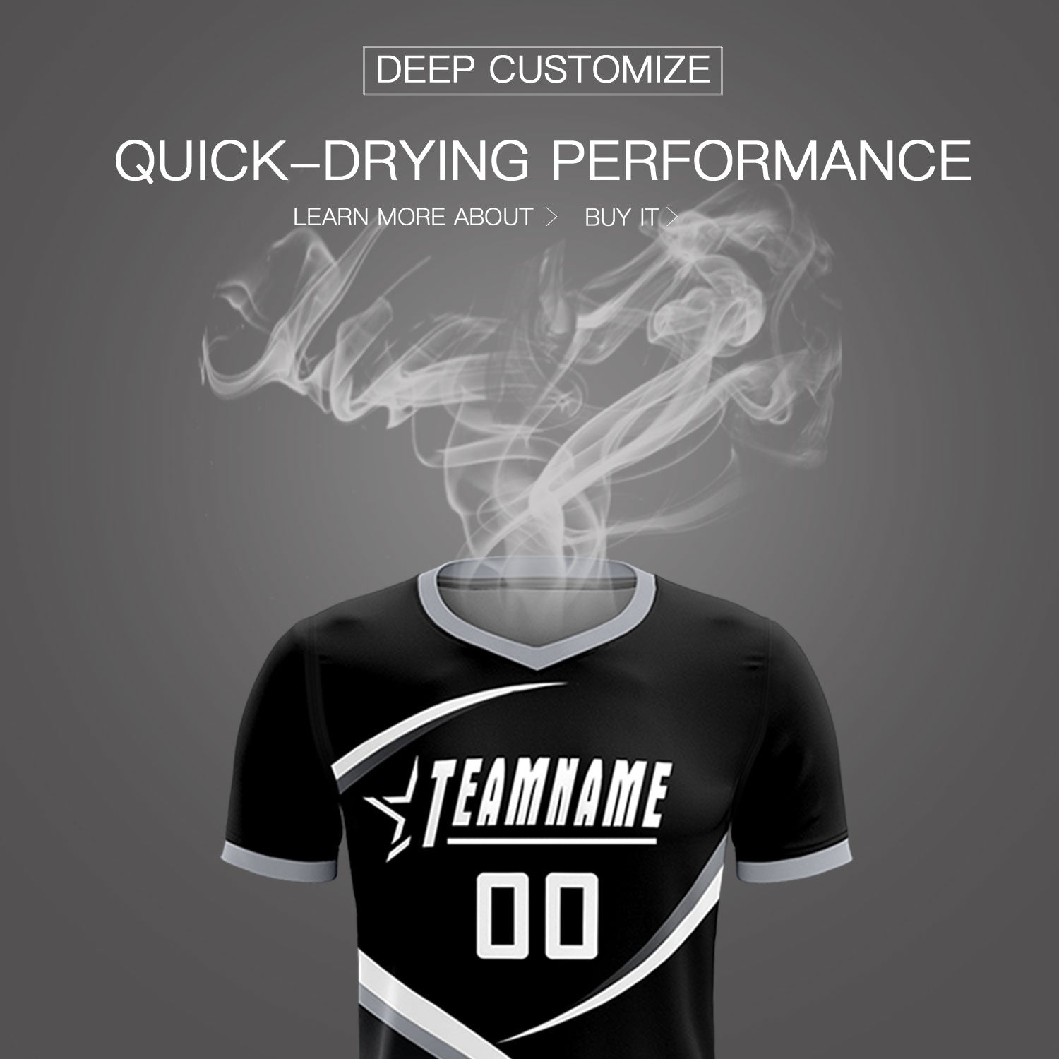 Custom Black Gray Color Block Training Uniform For Men Soccer Sets Jersey