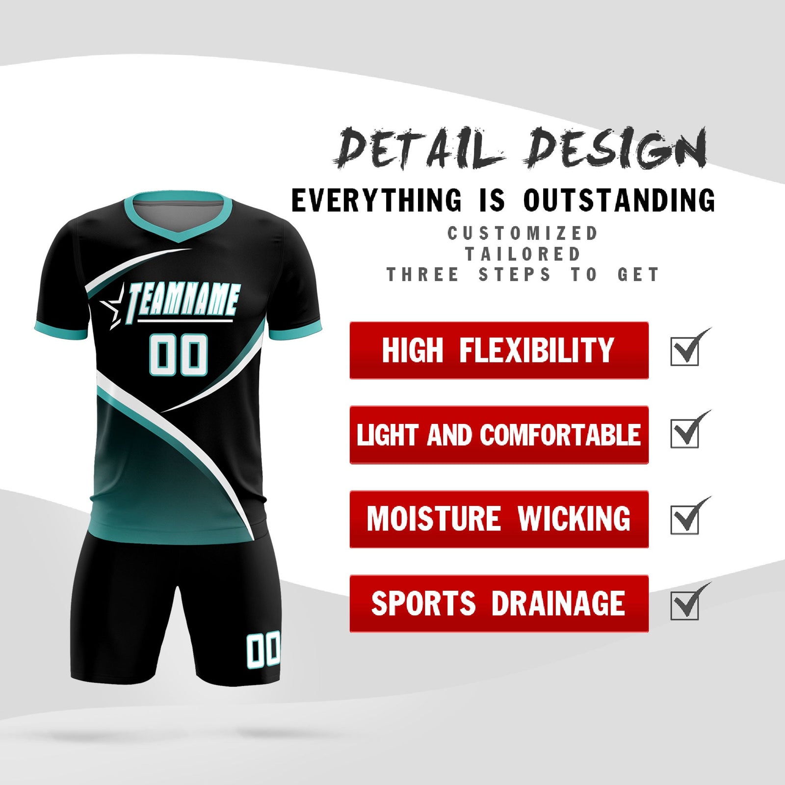 Custom Black Bright Green Color Block Training Uniform For Men Soccer Sets Jersey