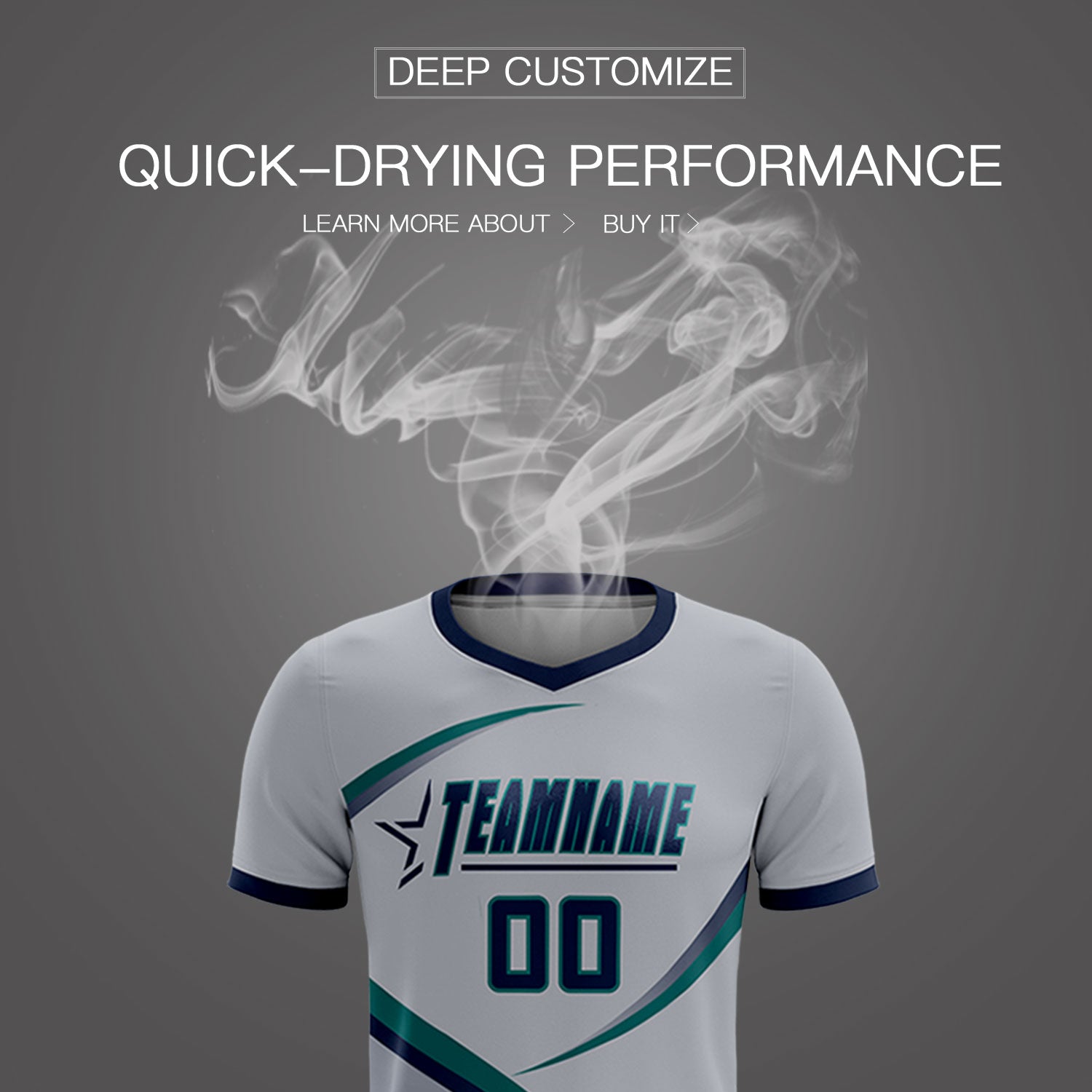 Custom Gray Navy Color Block Training Uniform For Men Soccer Sets Jersey