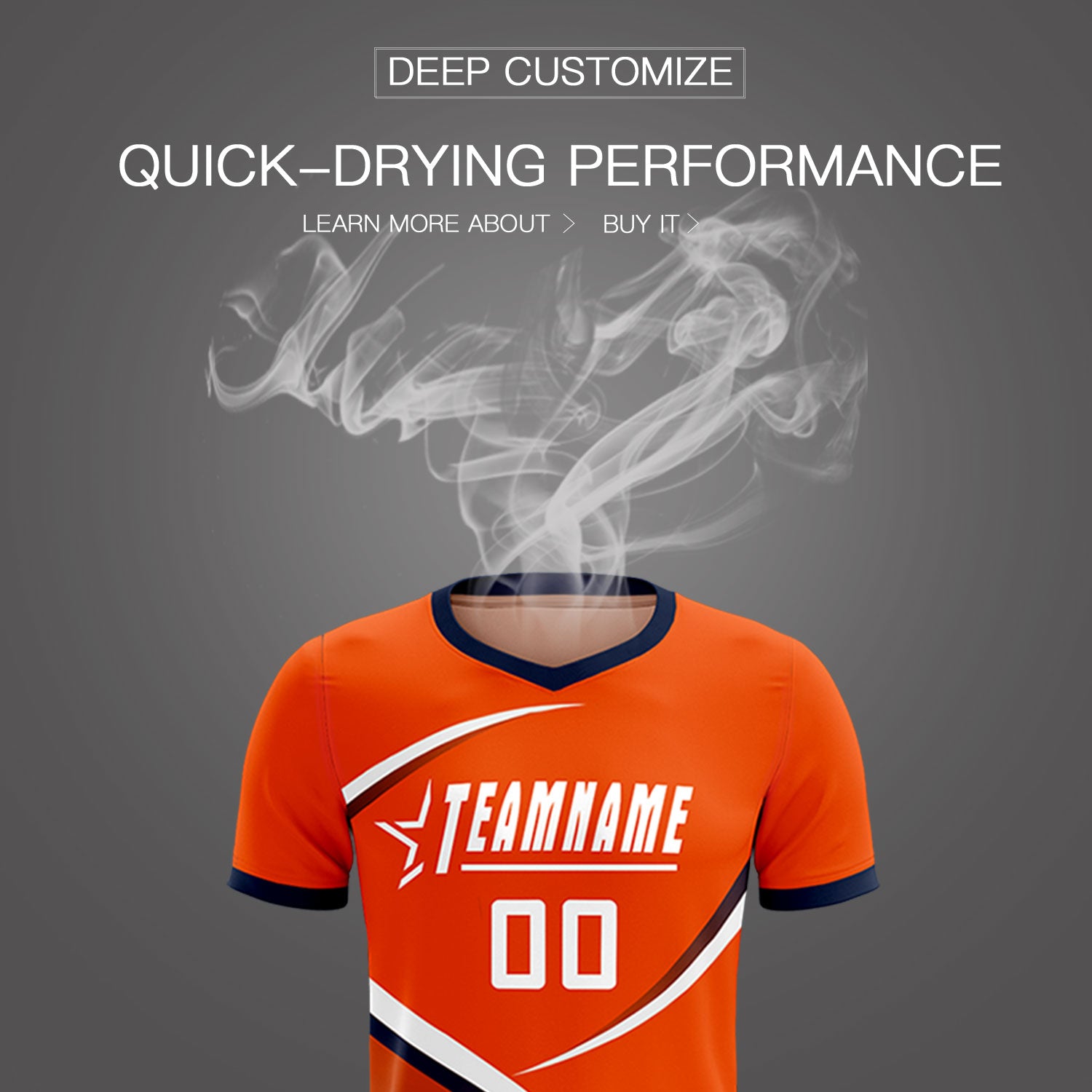 Custom Orange Navy Color Block Training Uniform For Men Soccer Sets Jersey