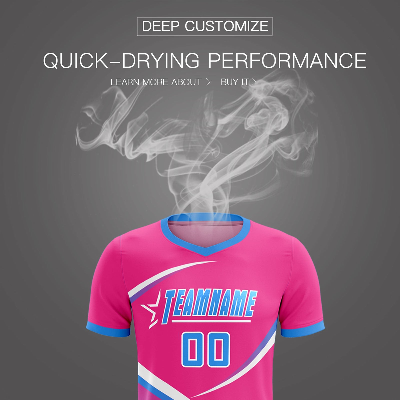 Custom Pink Powder Blue Color Block Training Uniform For Men Soccer Sets Jersey