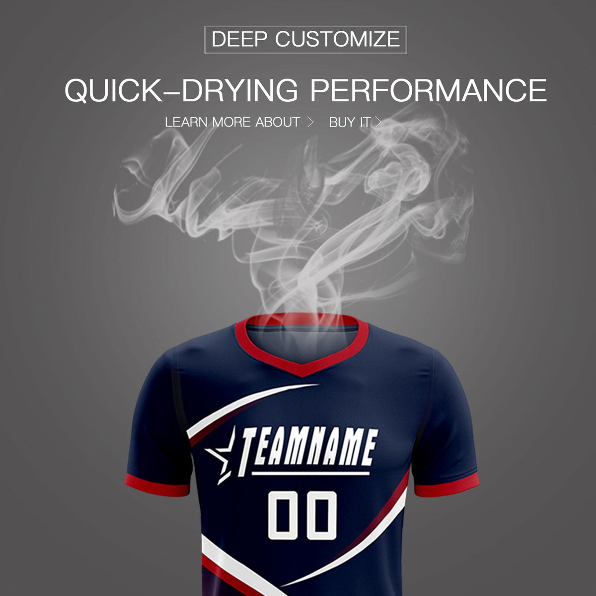 Custom Navy Red Color Block Training Uniform For Men Soccer Sets Jersey