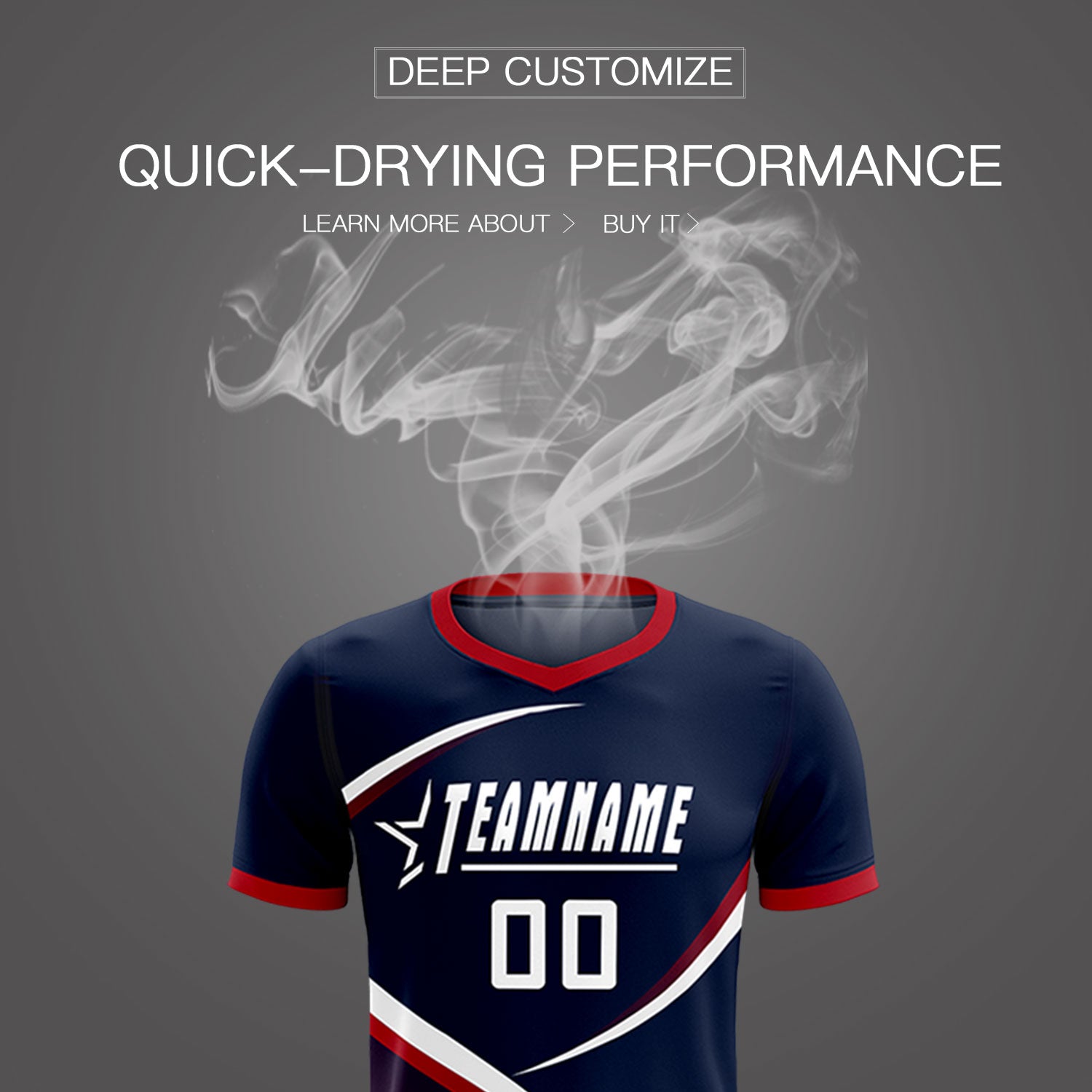 Custom Navy Red Color Block Training Uniform For Men Soccer Sets Jersey