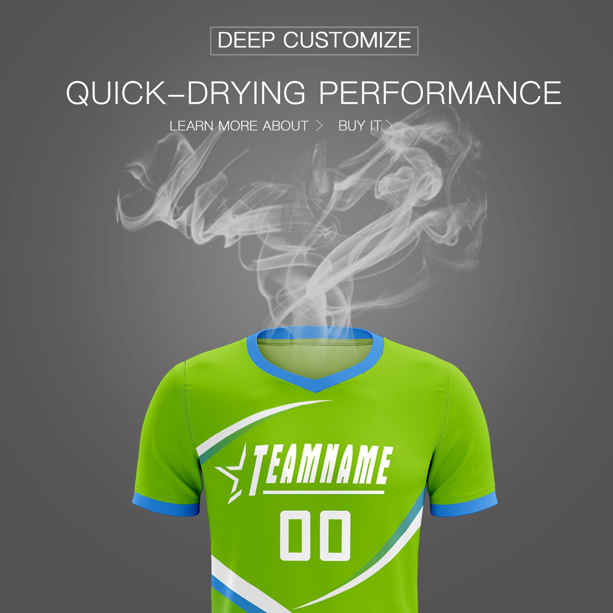 Custom Neon Green Powder Blue Color Block Training Uniform For Men Soccer Sets Jersey