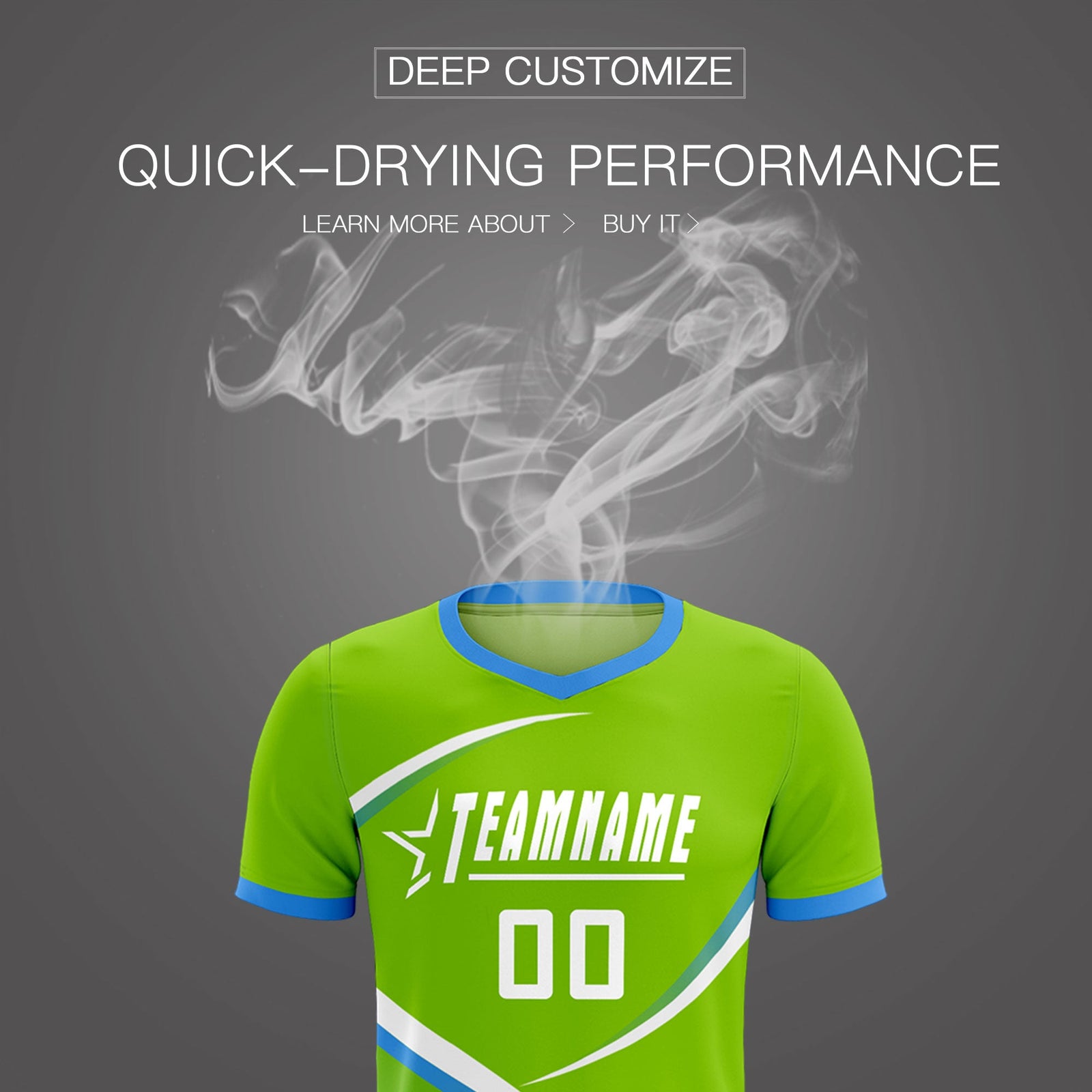 Custom Neon Green Powder Blue Color Block Training Uniform For Men Soccer Sets Jersey