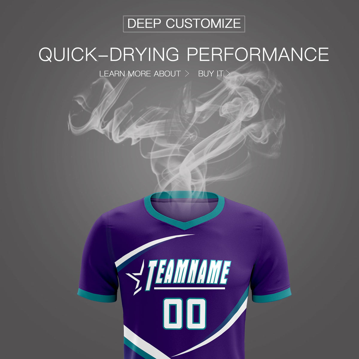 Custom Purple Aqua Color Block Training Uniform For Men Soccer Sets Jersey