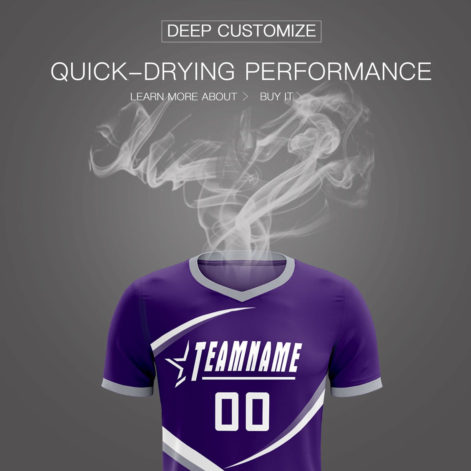 Custom Purple Gray Color Block Training Uniform For Men Soccer Sets Jersey