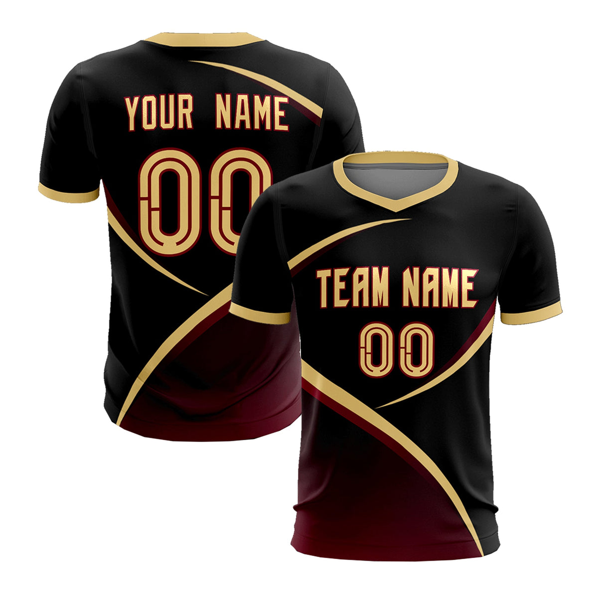 Custom Black Khaki Color Block Training Uniform For Men Soccer Sets Jersey