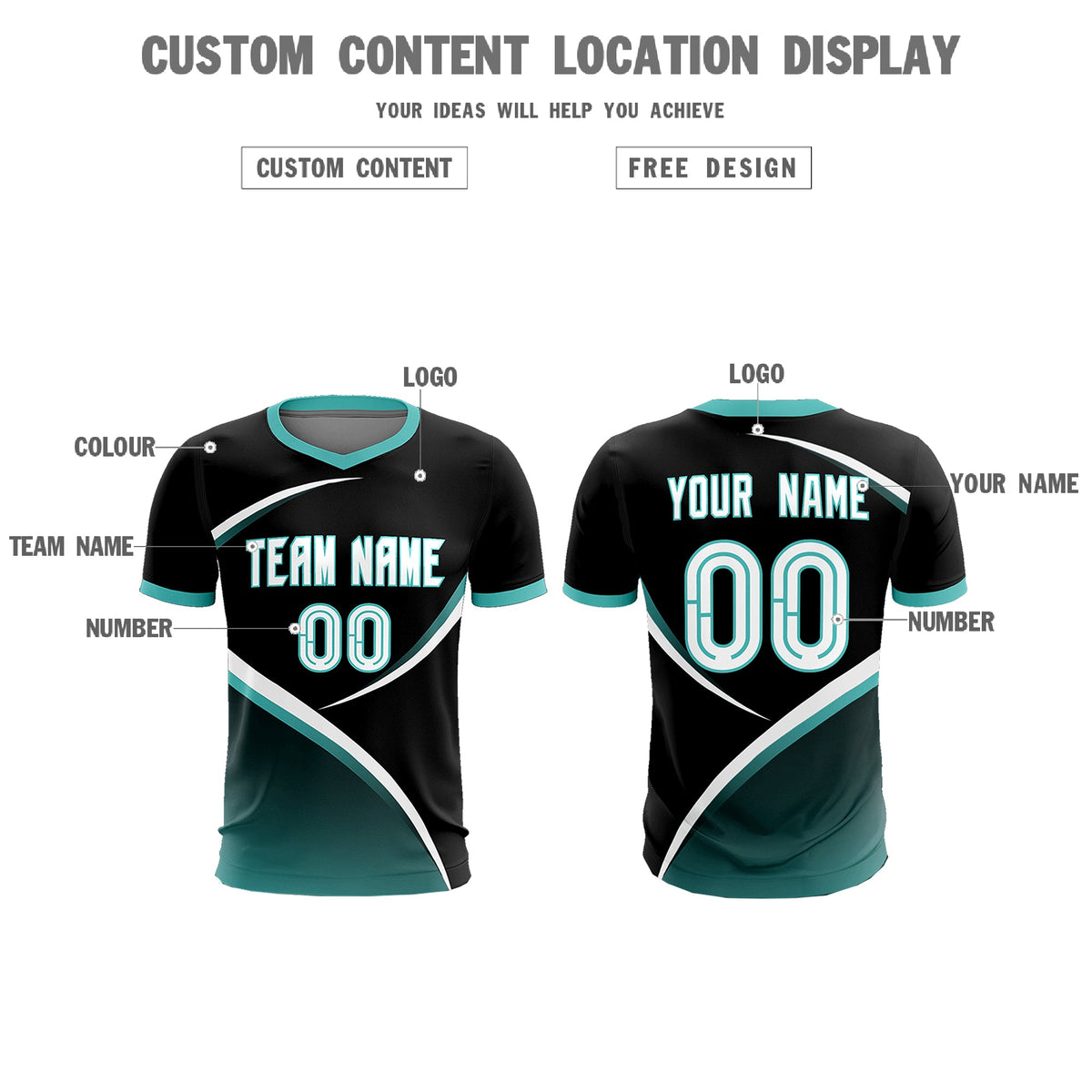 Custom Black Bright Green Color Block Training Uniform For Men Soccer Sets Jersey