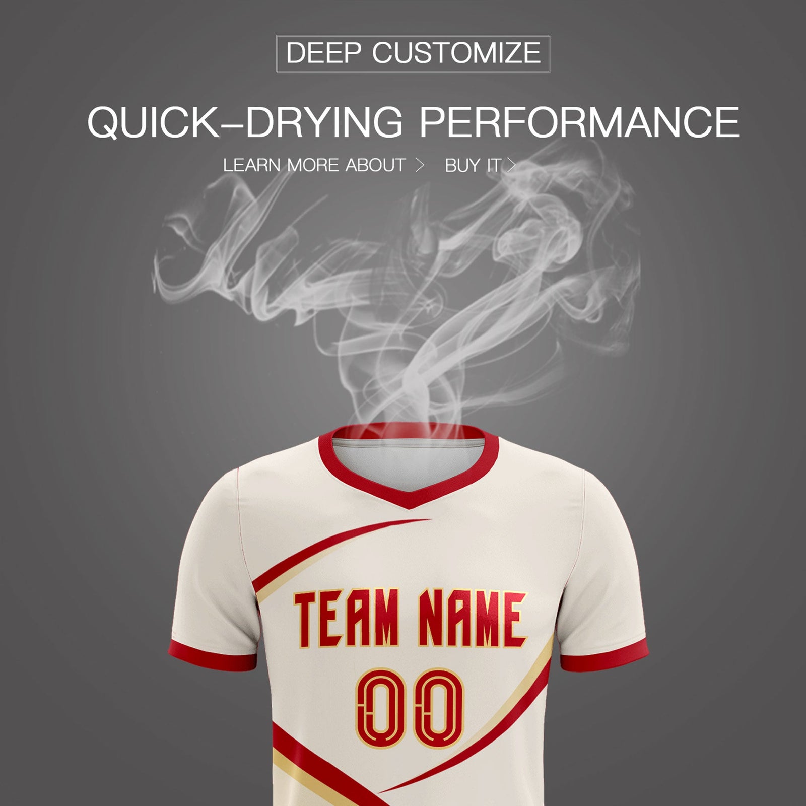 Custom Cream Red Color Block Training Uniform For Men Soccer Sets Jersey