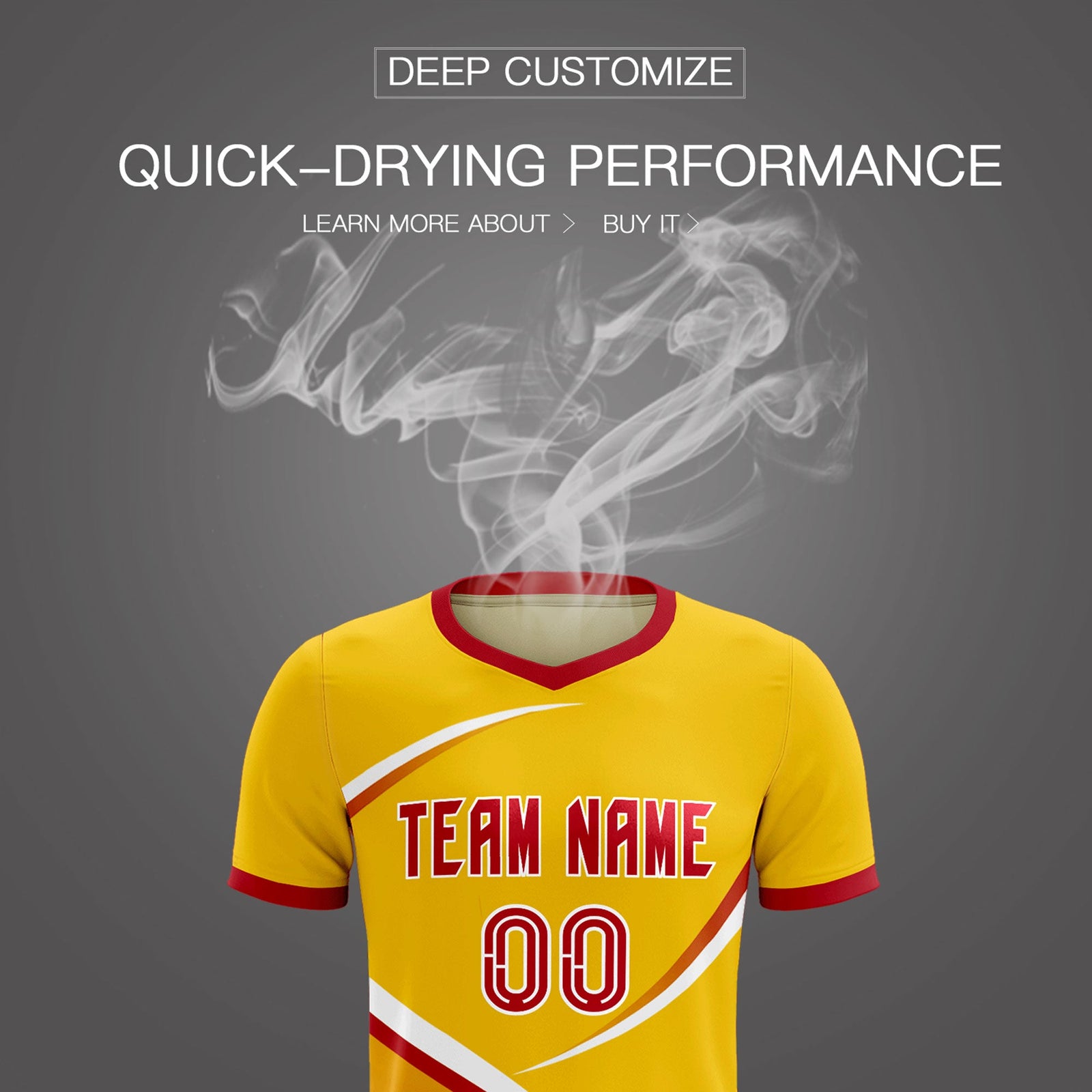 Custom Gold Red Color Block Training Uniform For Men Soccer Sets Jersey