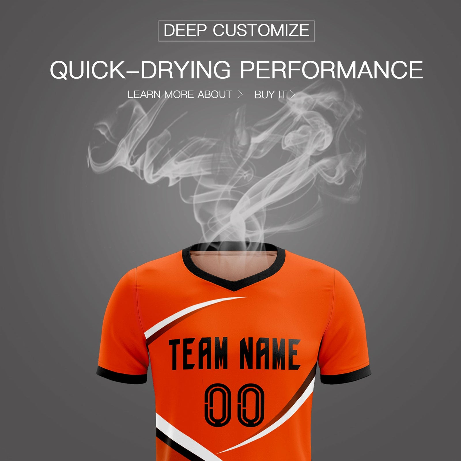 Custom Orange Black Color Block Training Uniform For Men Soccer Sets Jersey