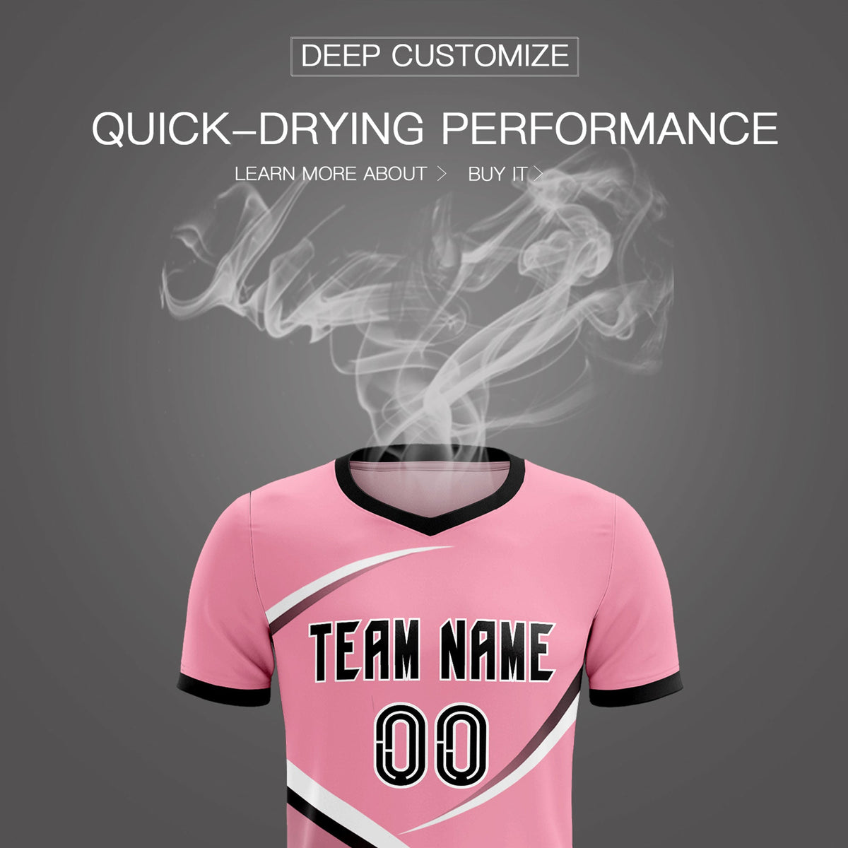 Custom Light Pink Black Color Block Training Uniform For Men Soccer Sets Jersey