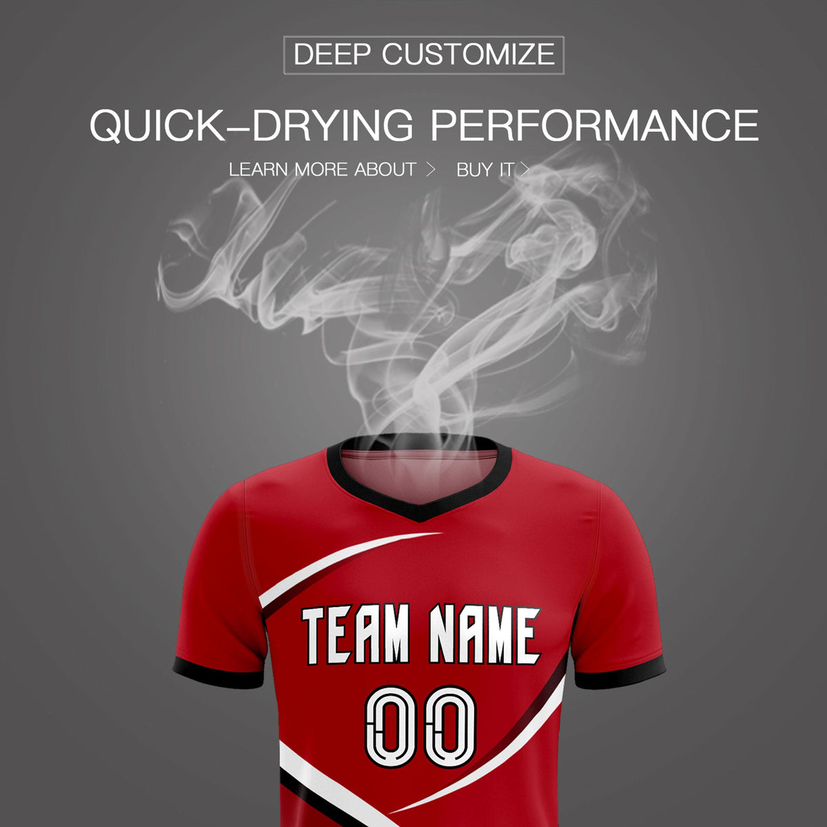 Custom Red Black Color Block Training Uniform For Men Soccer Sets Jersey