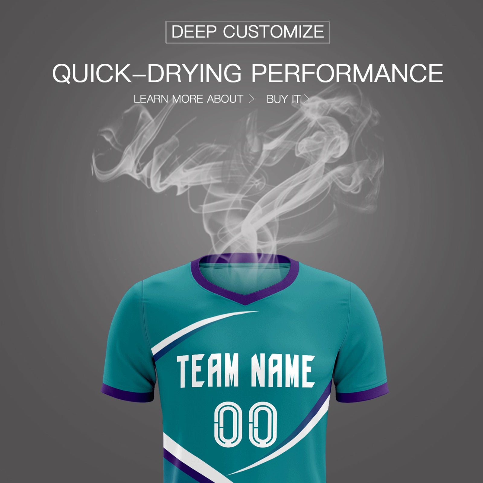 Custom Aqua Purple Color Block Training Uniform For Men Soccer Sets Jersey