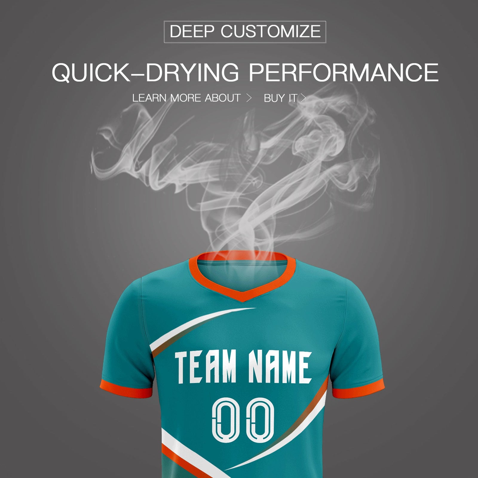 Custom Aqua Orange Color Block Training Uniform For Men Soccer Sets Jersey