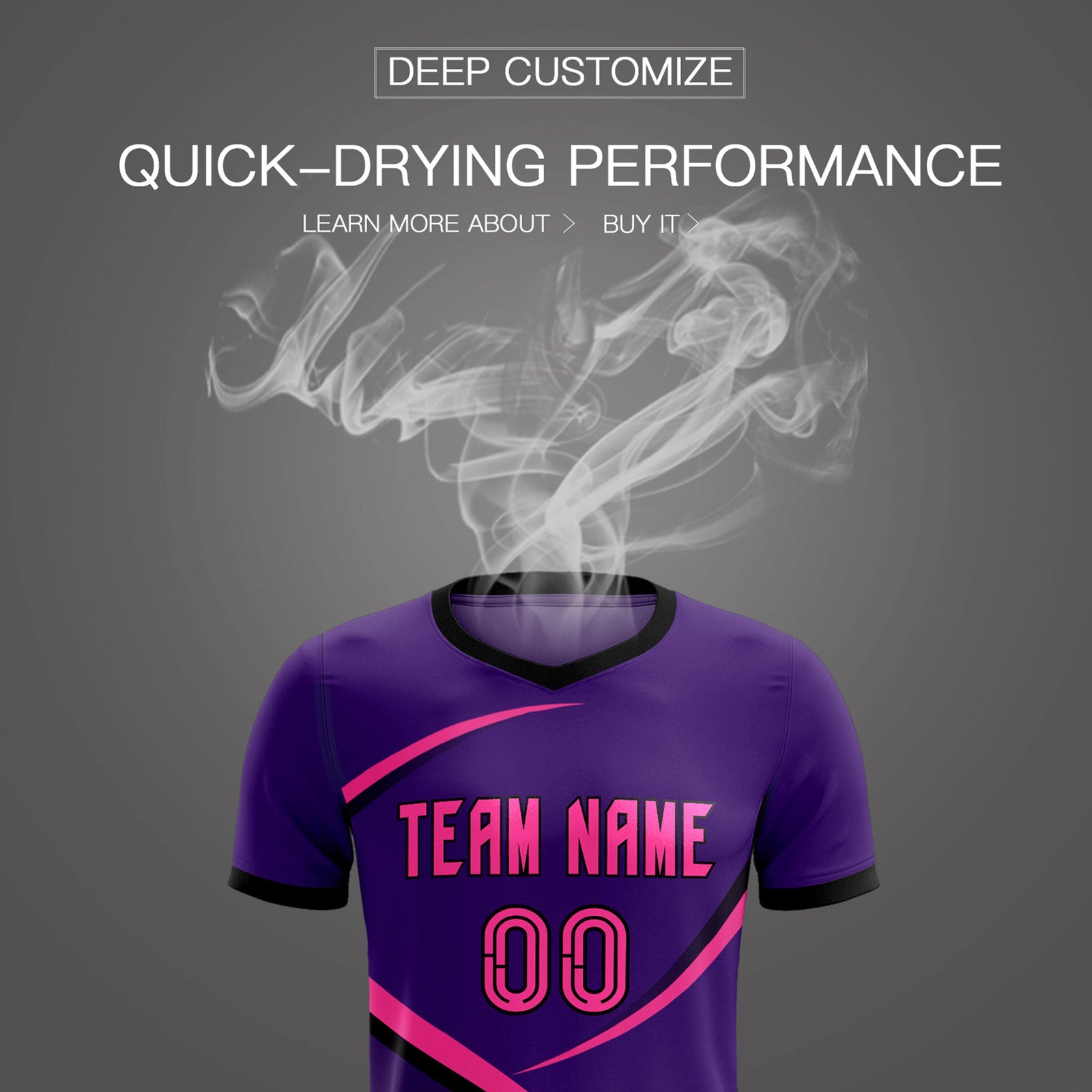 Custom Purple Black Color Block Training Uniform For Men Soccer Sets Jersey