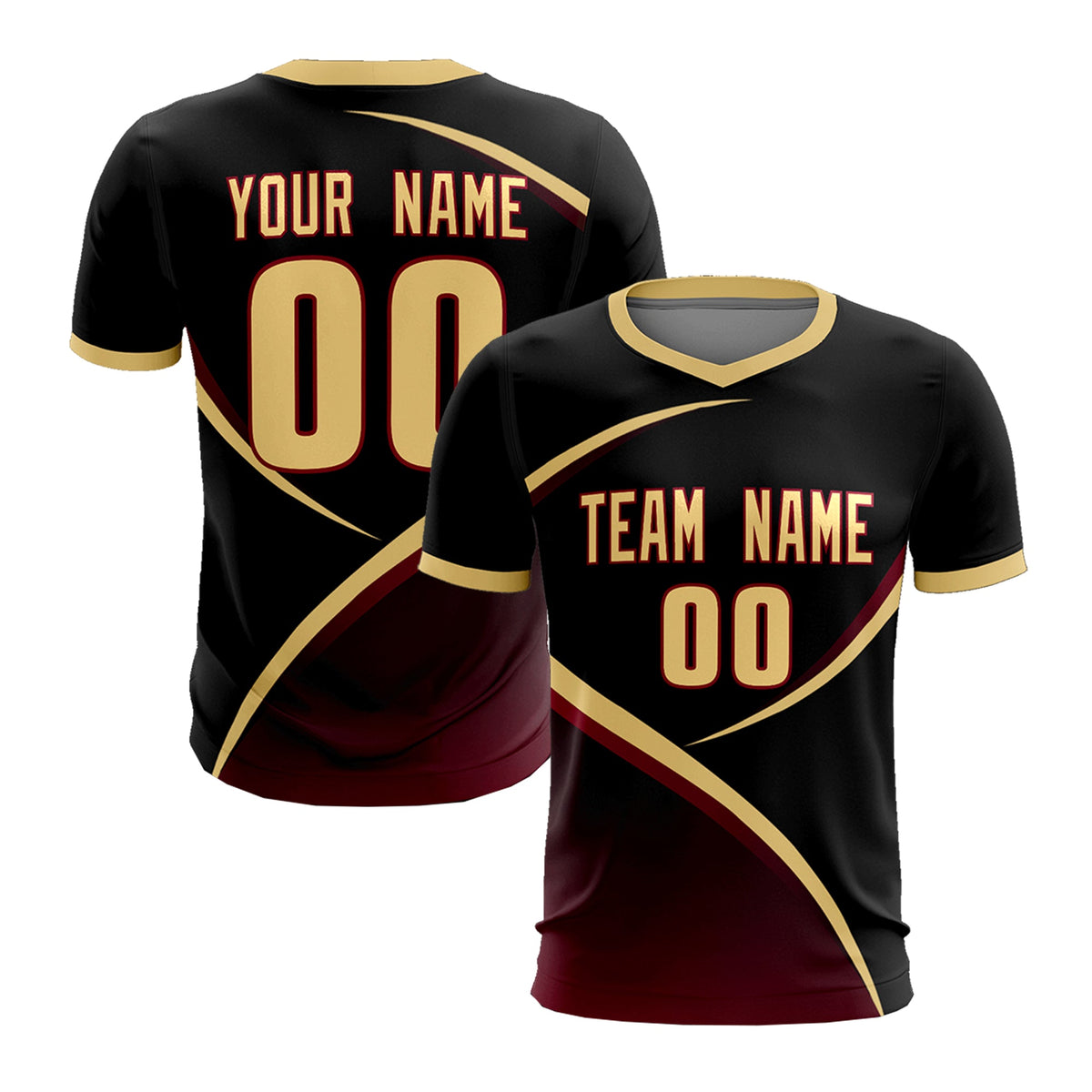 Custom Black Khaki Color Block Training Uniform For Men Soccer Sets Jersey