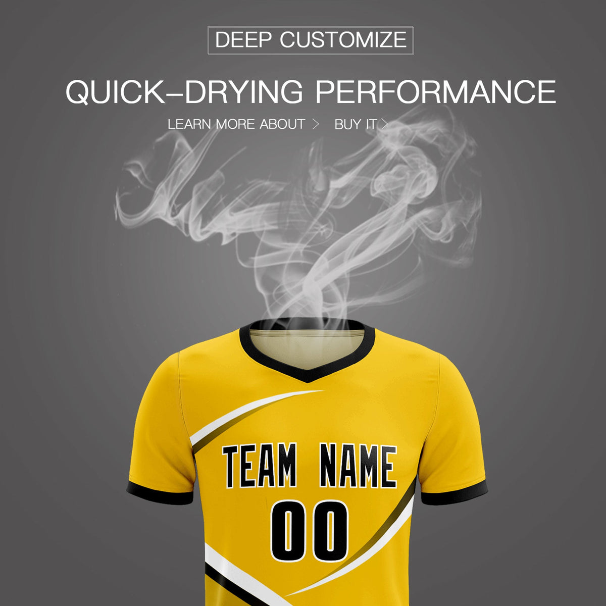 Custom Gold Black Color Block Training Uniform For Men Soccer Sets Jersey