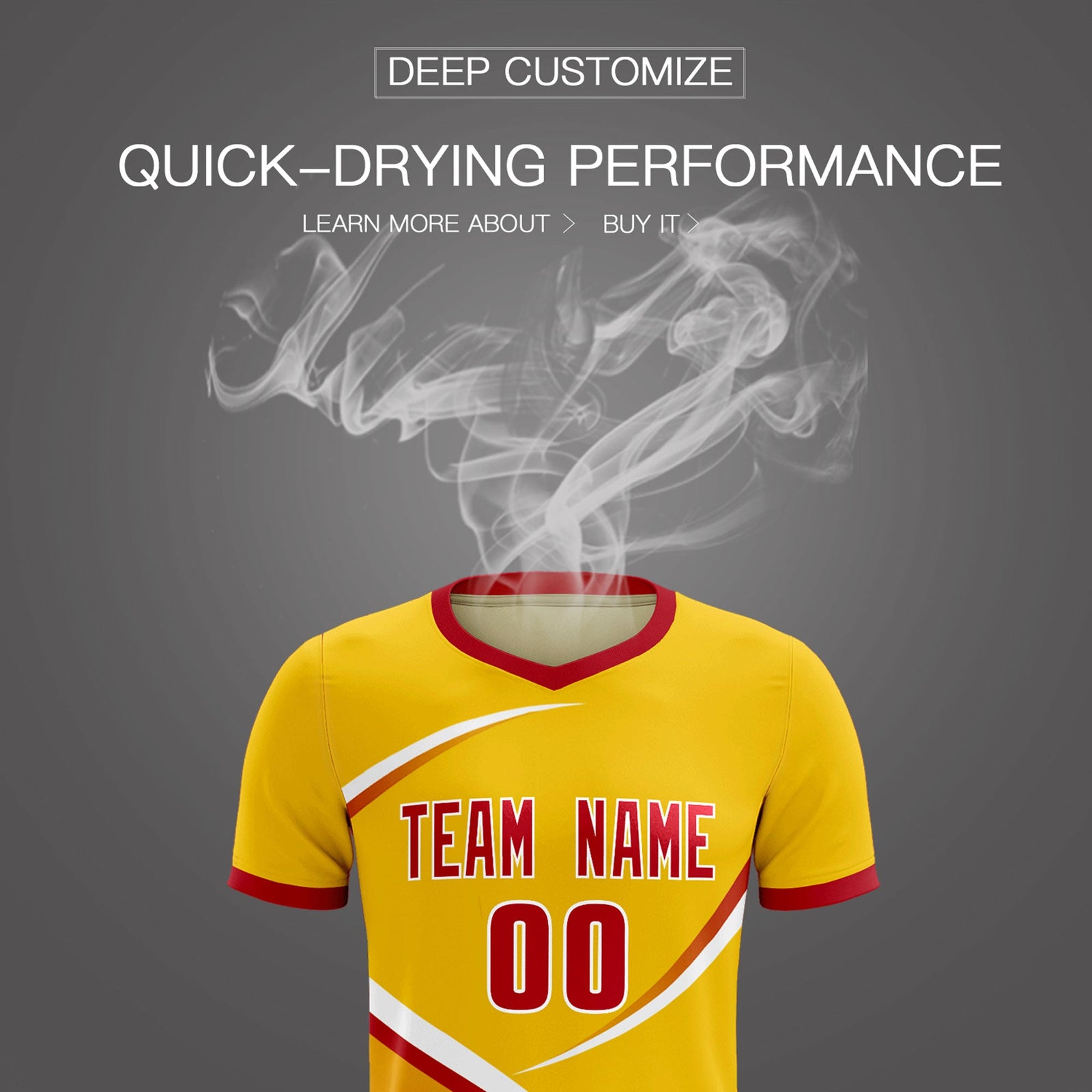 Custom Gold Red Color Block Training Uniform For Men Soccer Sets Jersey