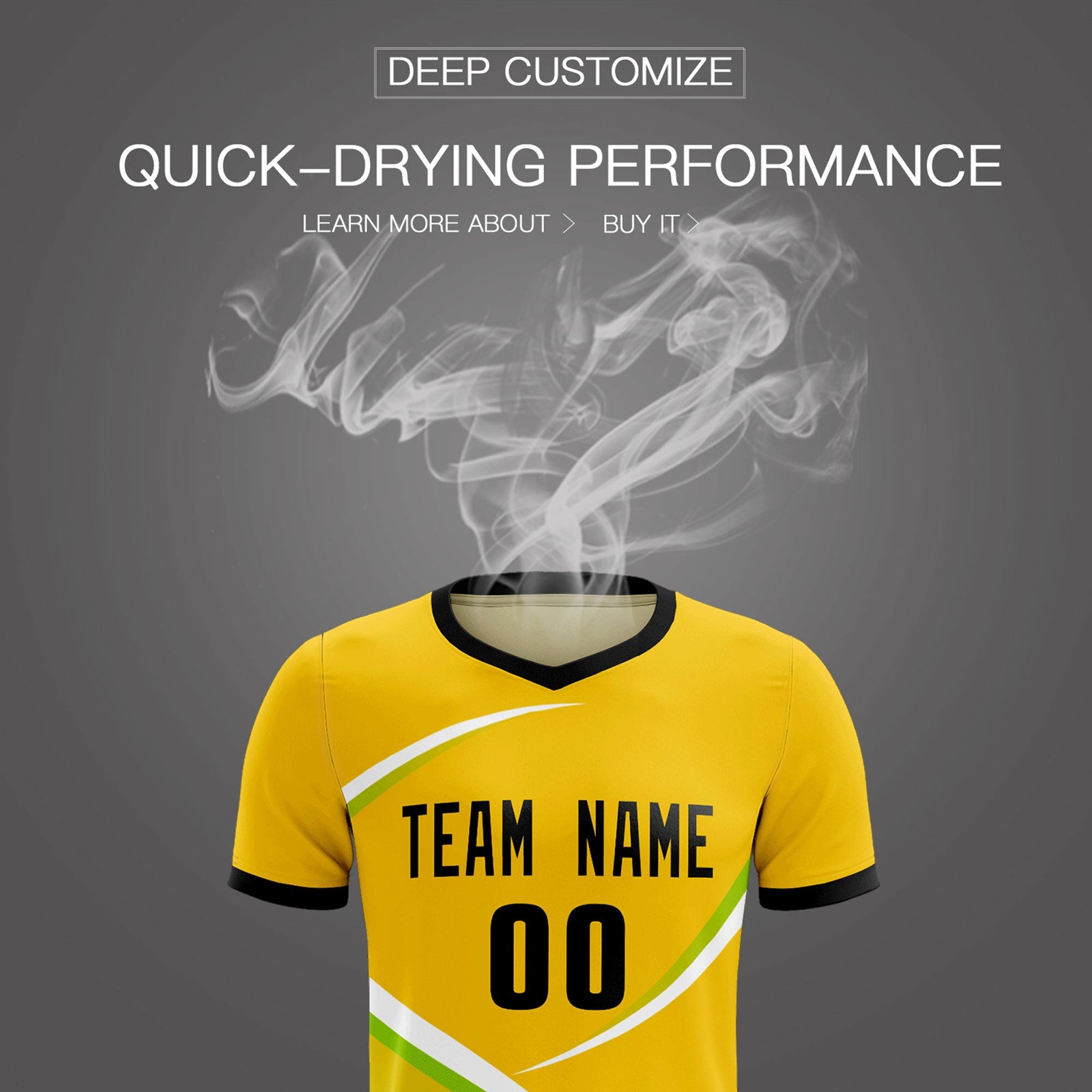 Custom Gold Black Color Block Training Uniform For Men Soccer Sets Jersey