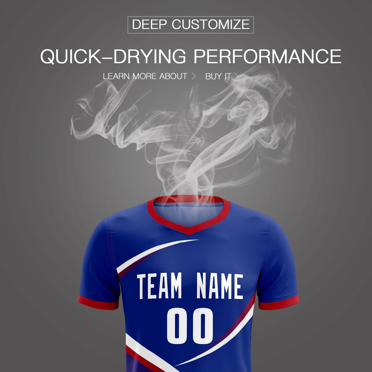 Custom Royal Red Color Block Training Uniform For Men Soccer Sets Jersey