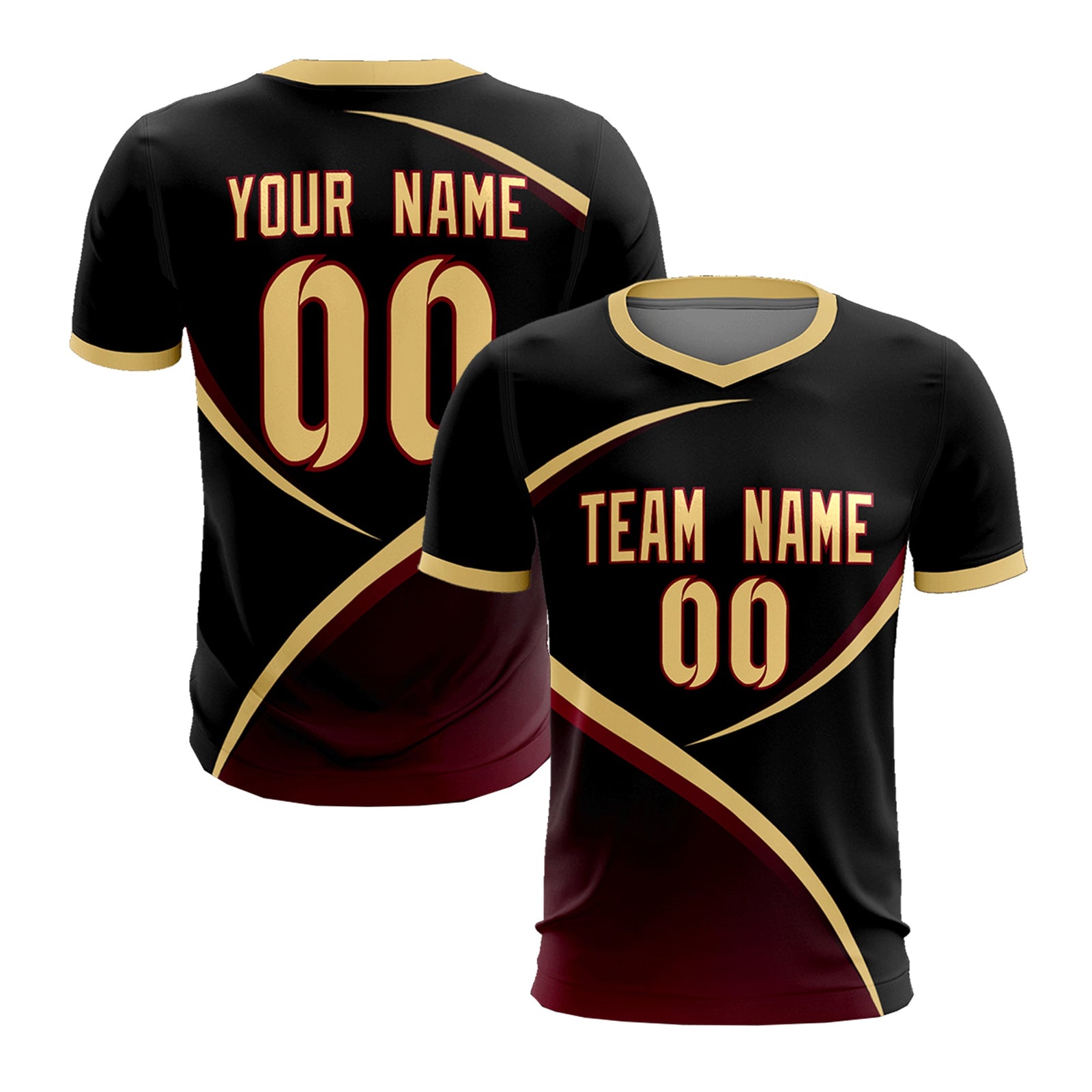 Custom Black Khaki Color Block Training Uniform For Men Soccer Sets Jersey