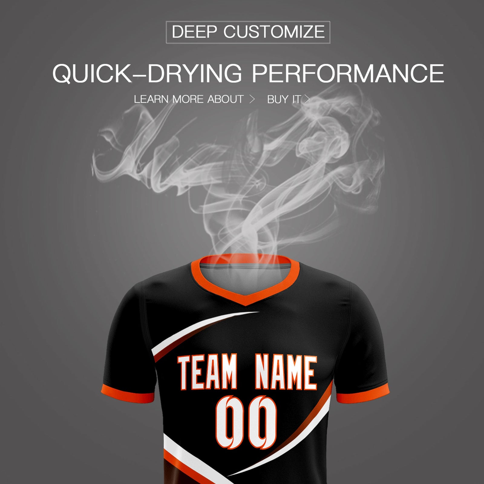 Custom Black Orange Color Block Training Uniform For Men Soccer Sets Jersey