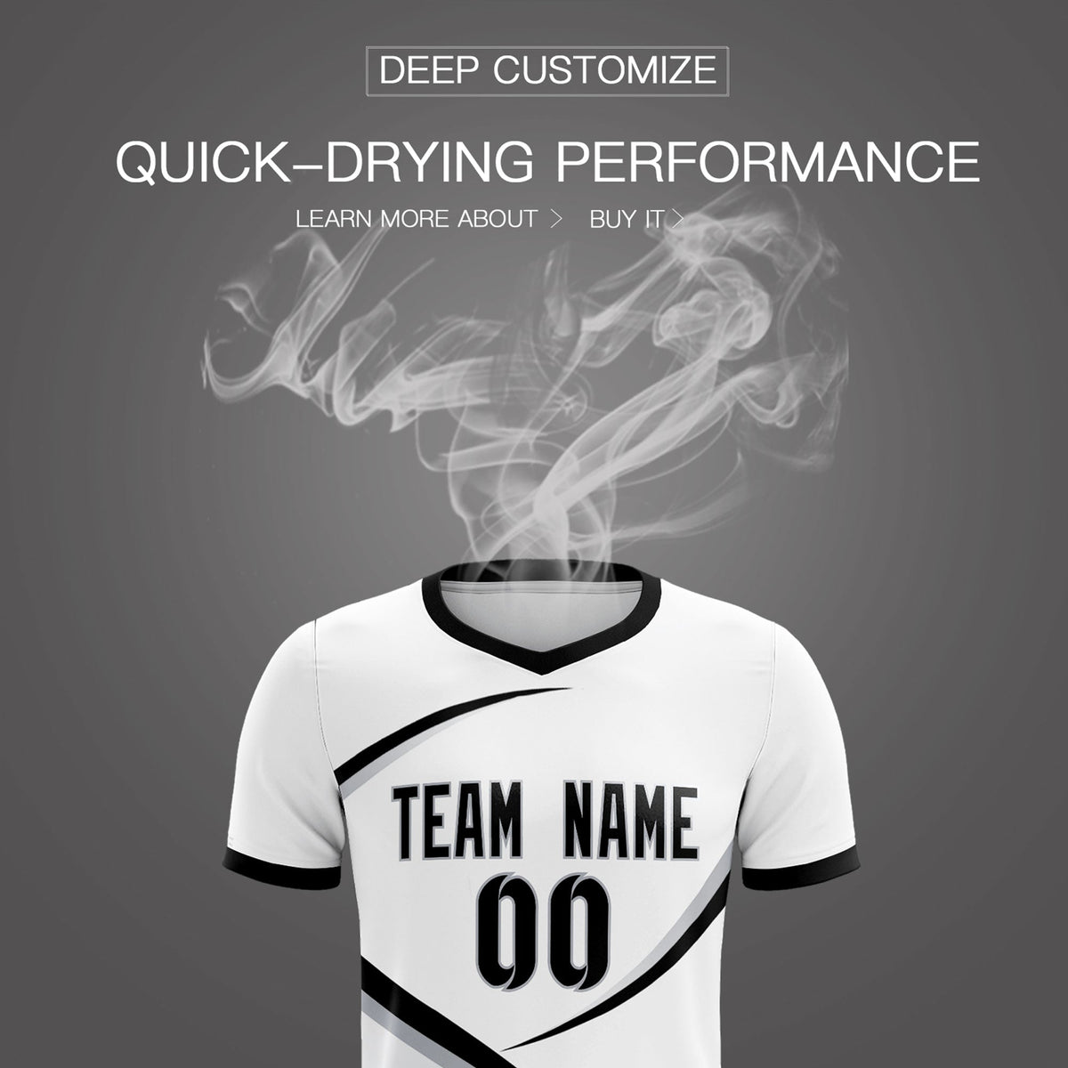 Custom White Black Color Block Training Uniform For Men Soccer Sets Jersey